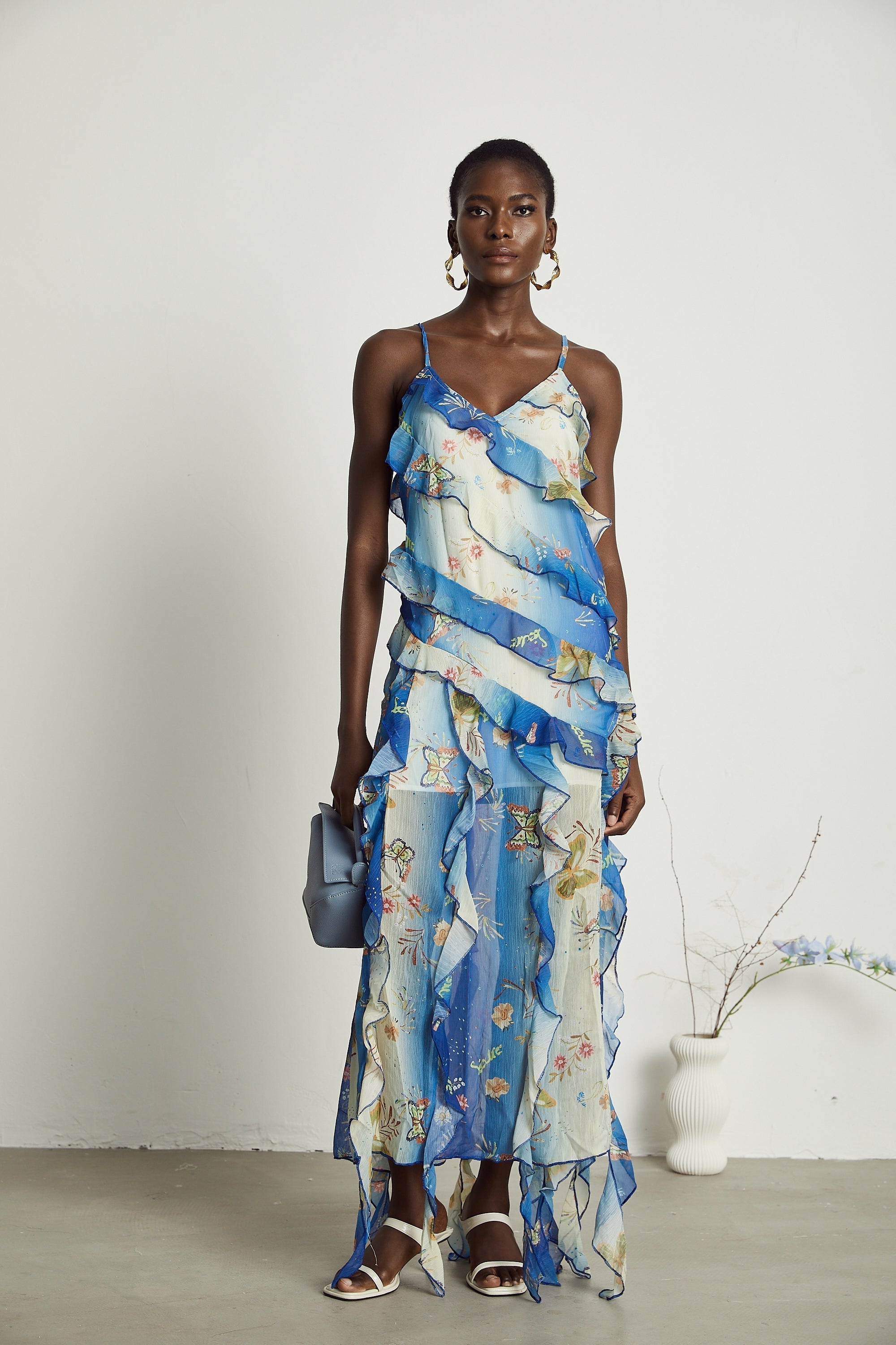 Cyrielle midi elbise