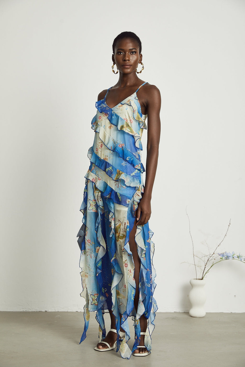 Cyrielle midi elbise