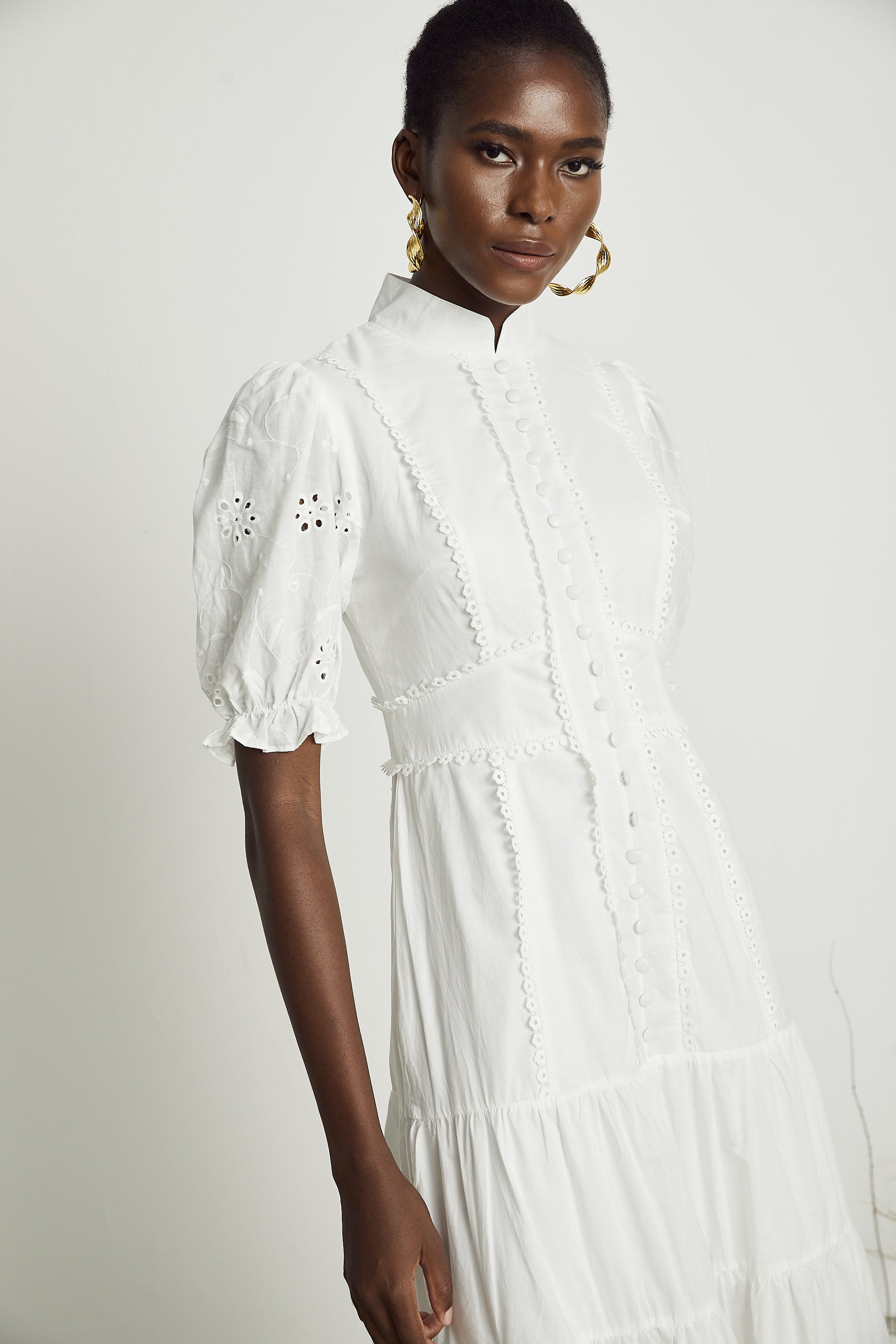 Coline dantel mini elbise