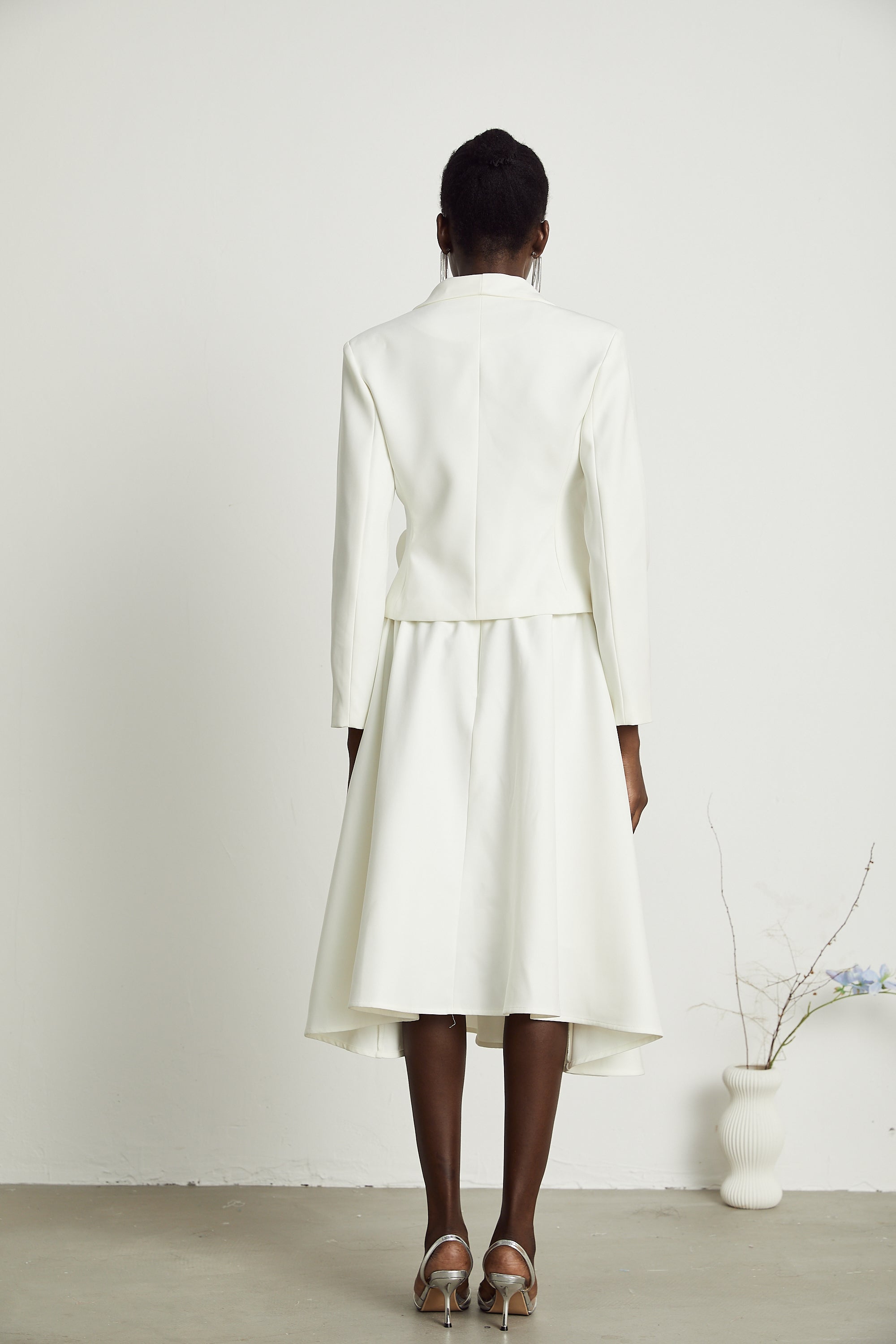 Çiçekli Ceket ve Etek Takım