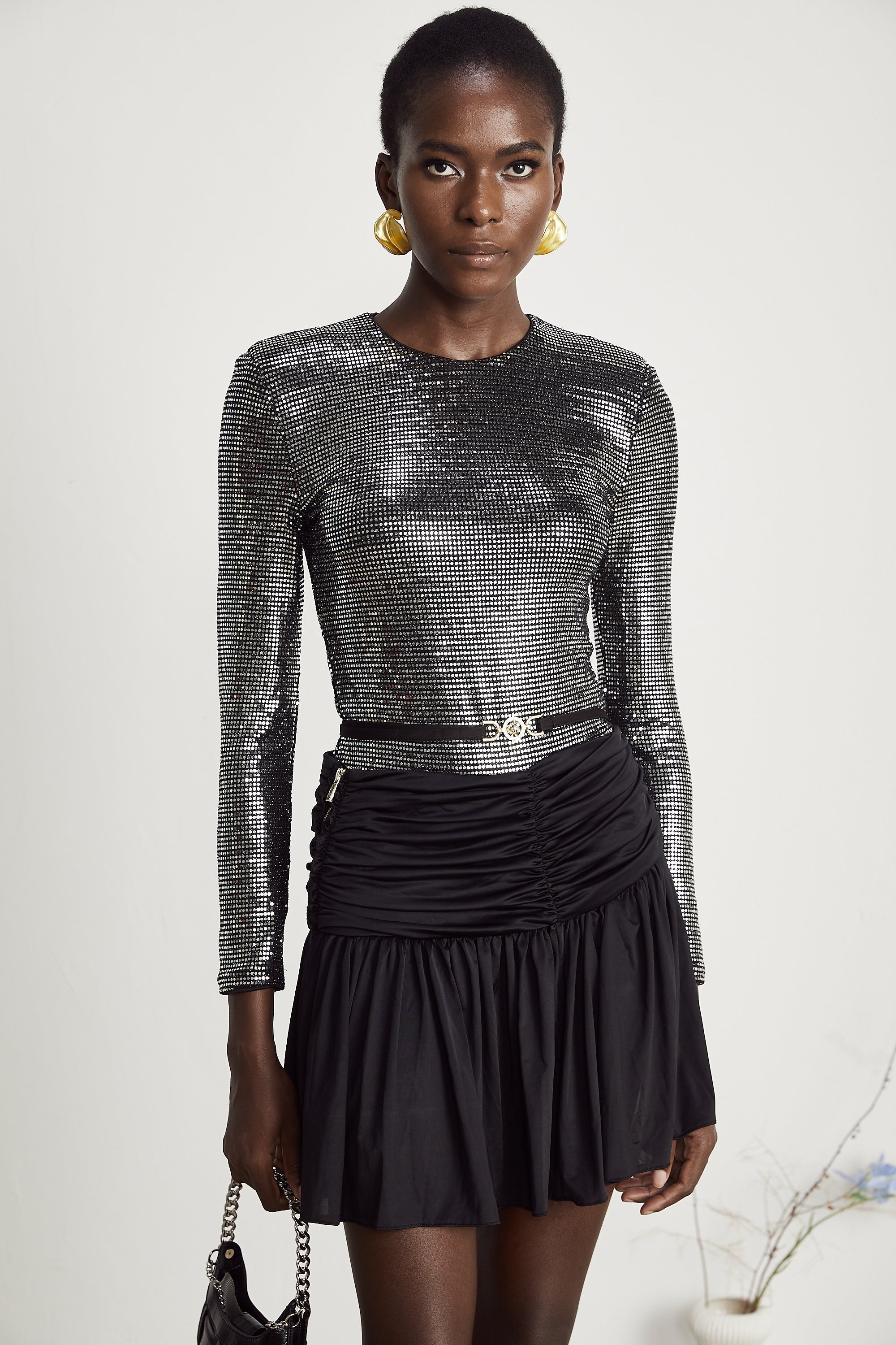 Capucine bodysuit mini elbise