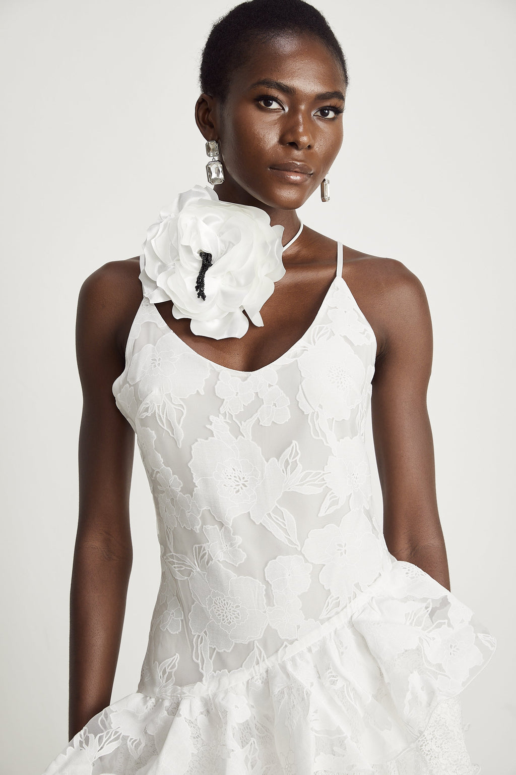 Adèle beyaz maksi Elbise