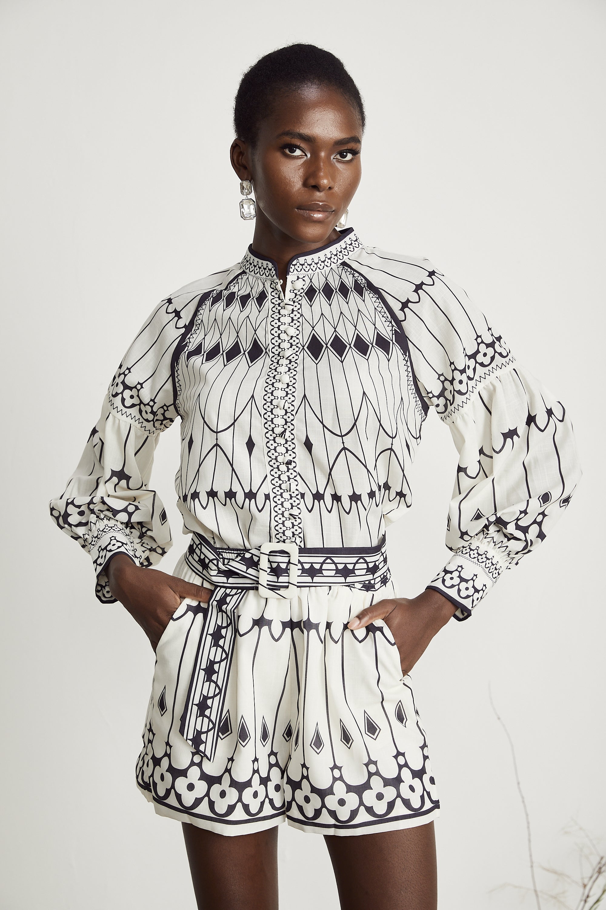 Allie gömlek ve şort takım