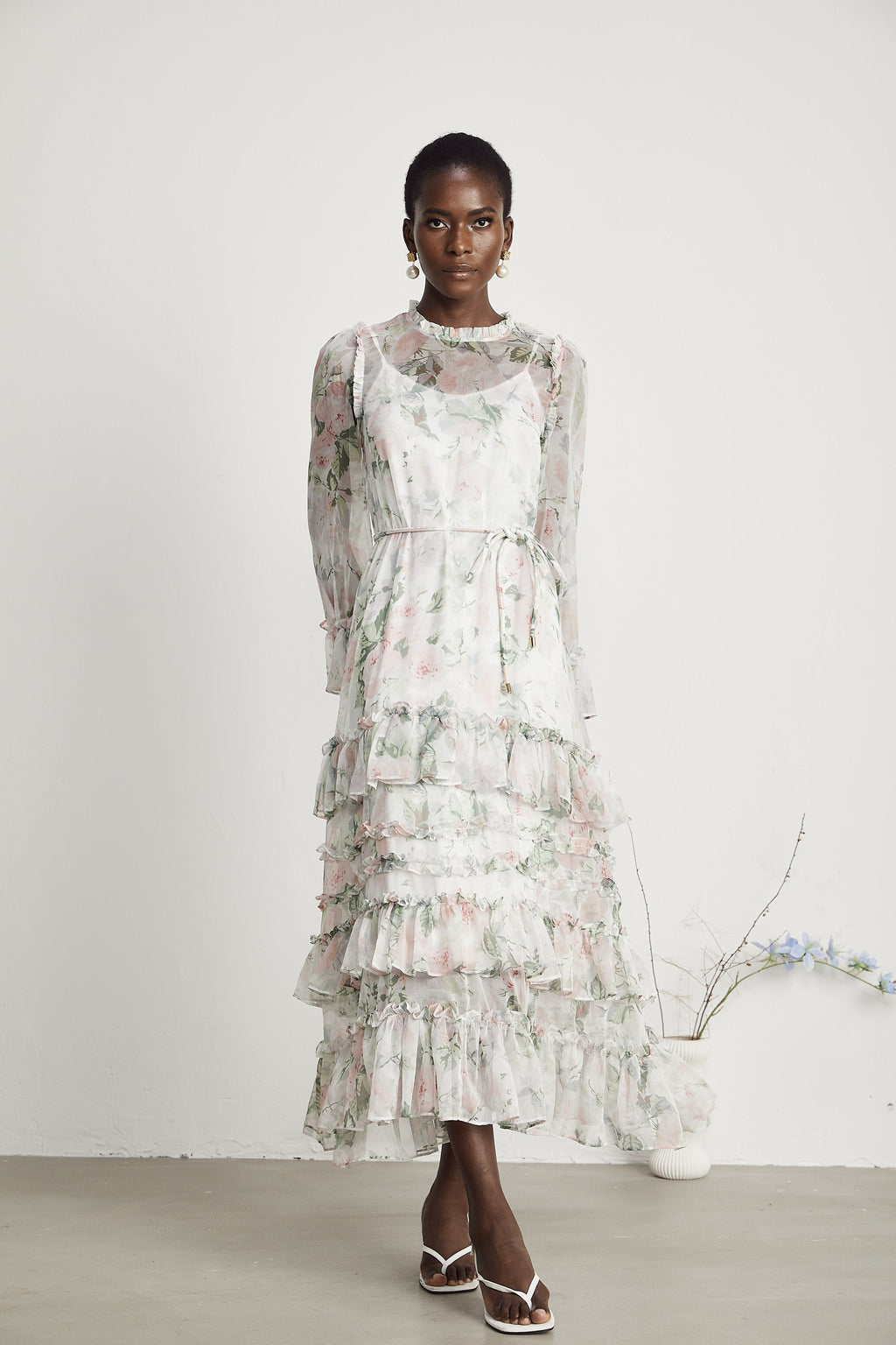 Céleste midi elbise