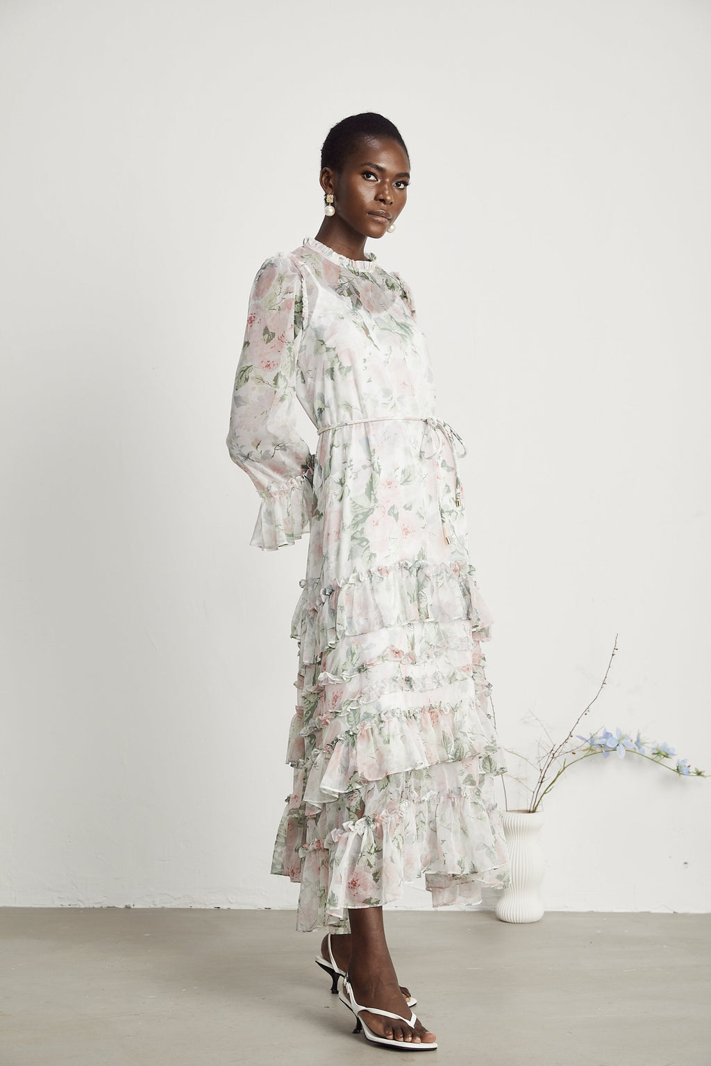 Céleste midi elbise