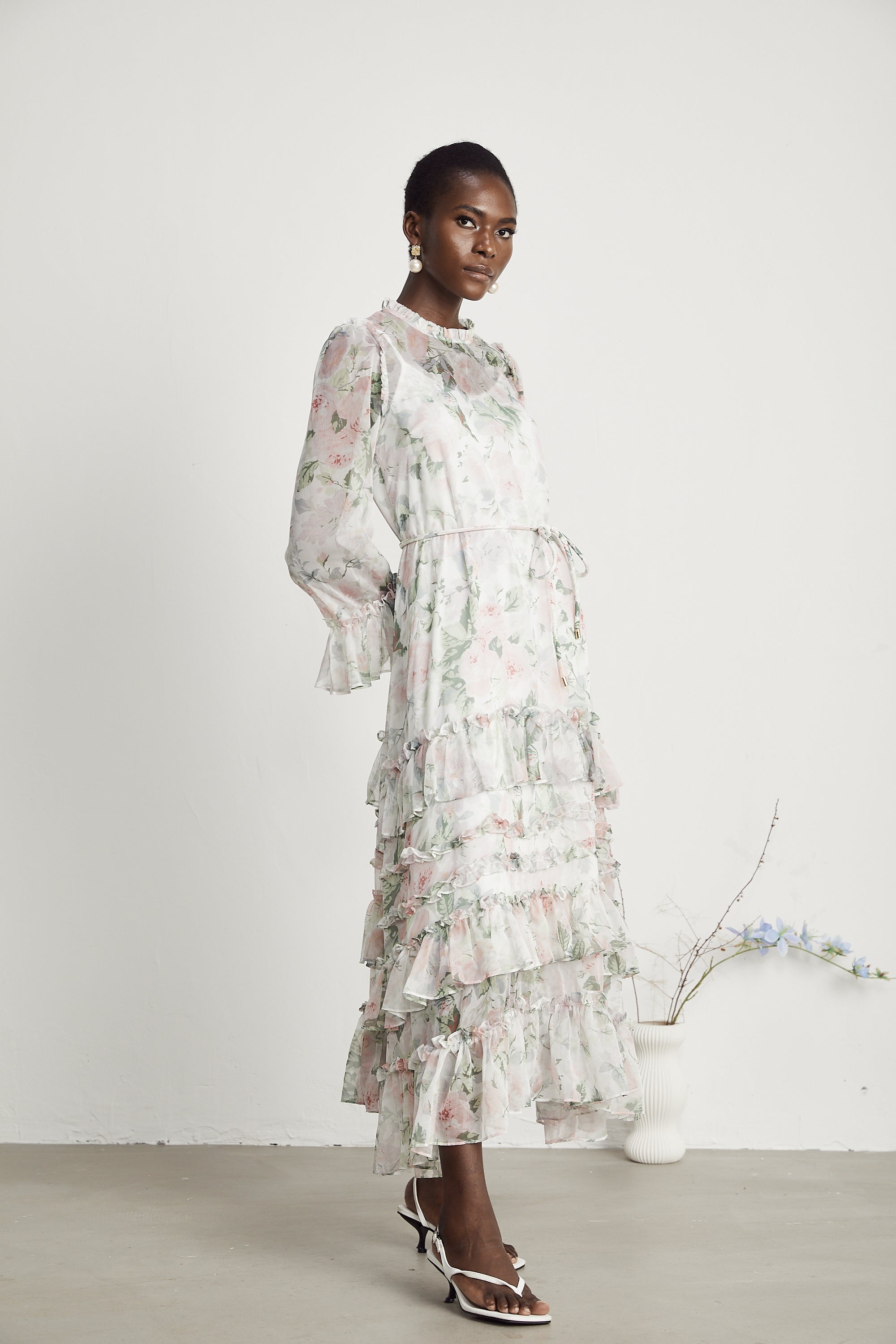 Céleste midi elbise