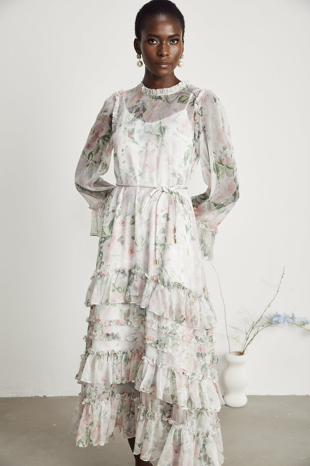 Céleste midi elbise