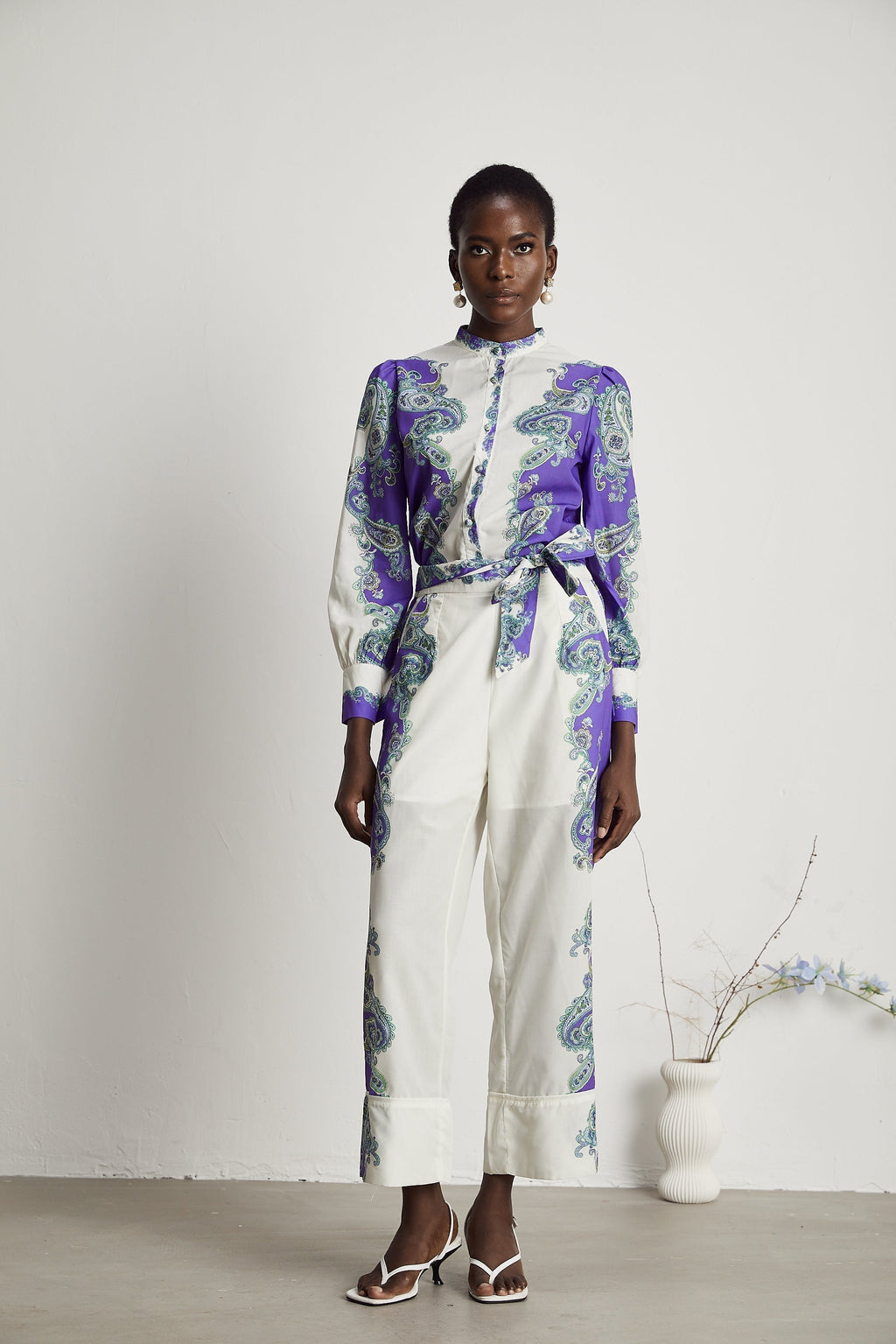 Clothilde gömlek ve pantolon takım