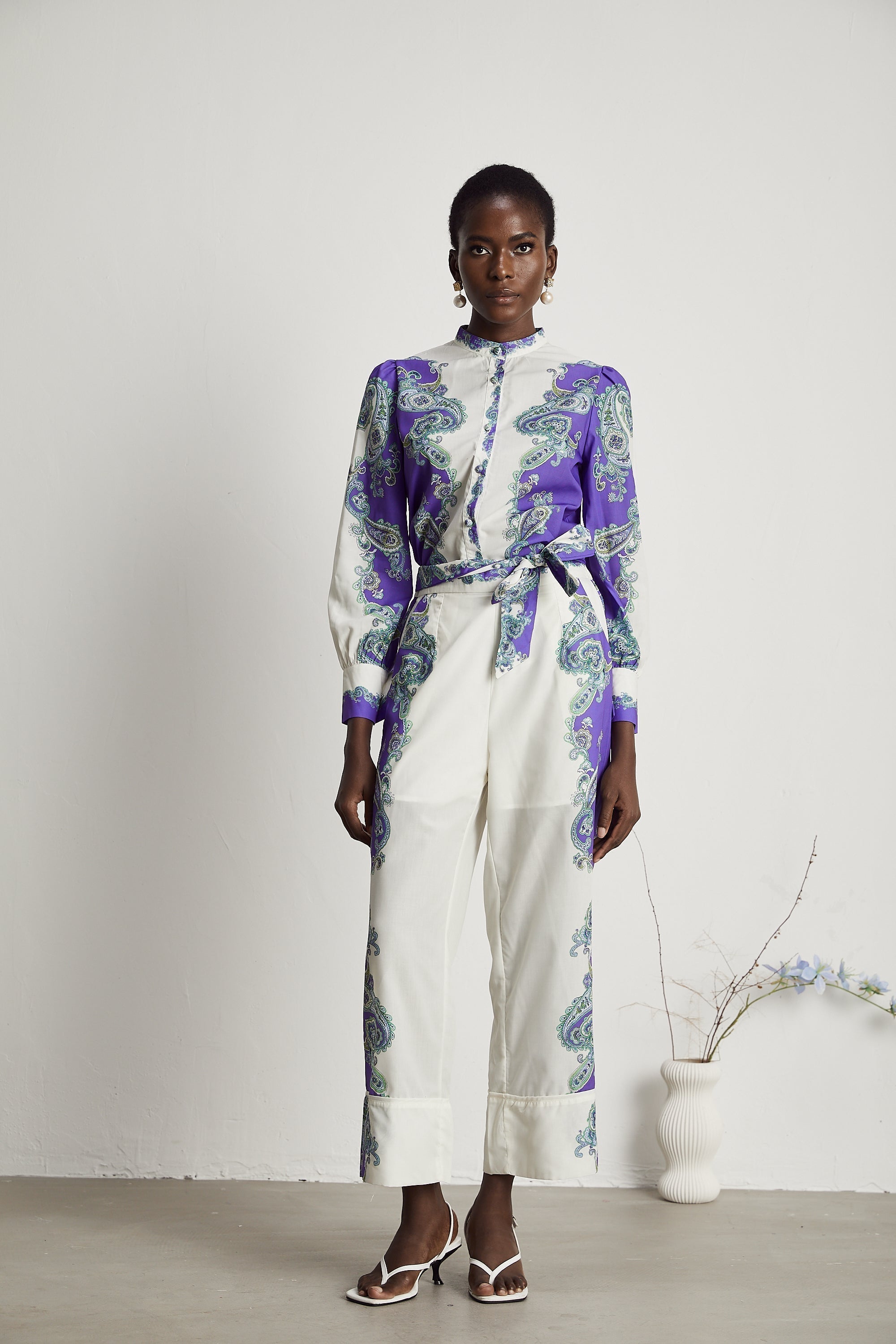 Clothilde gömlek ve pantolon takım