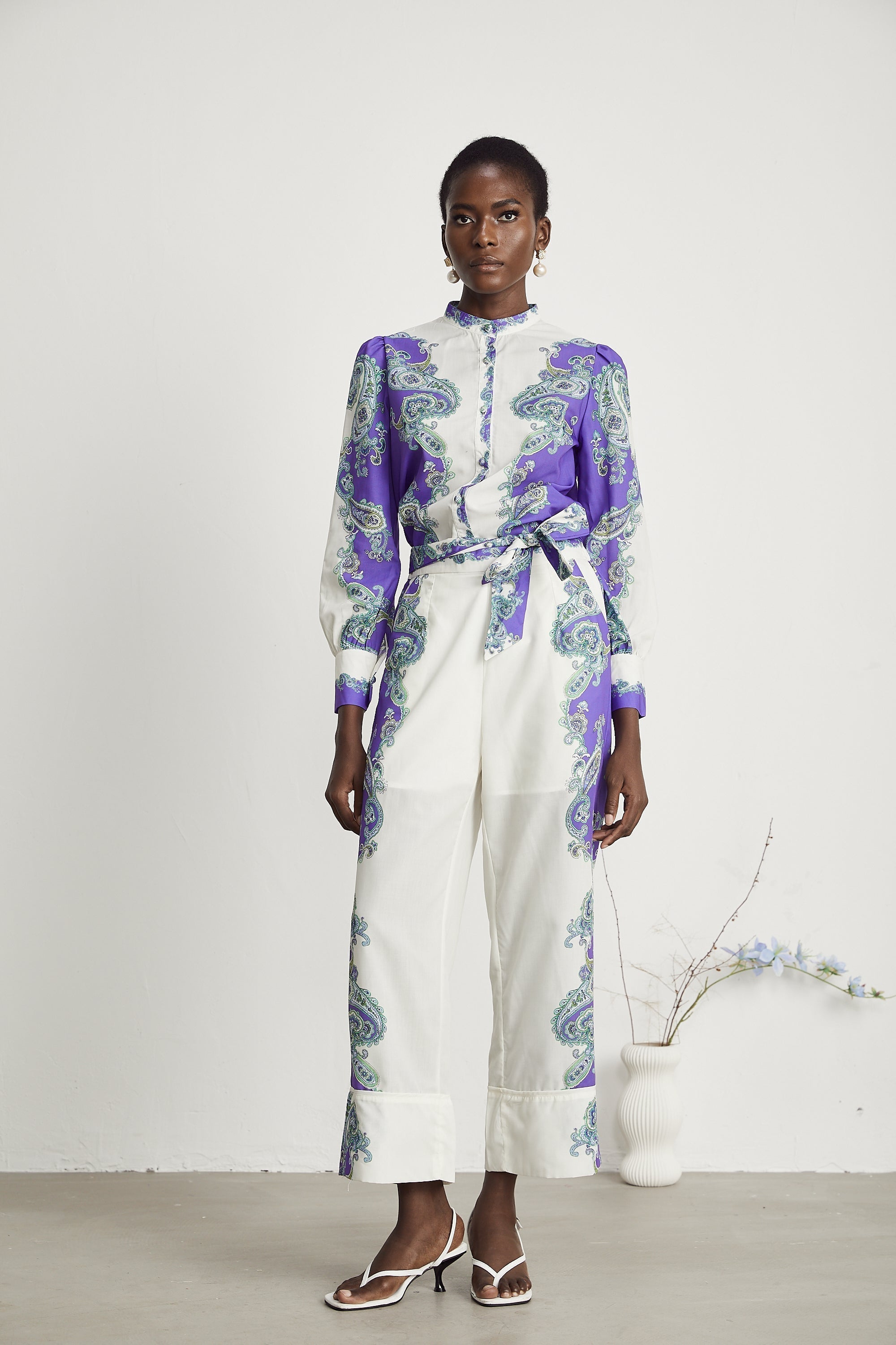 Clothilde gömlek ve pantolon takım