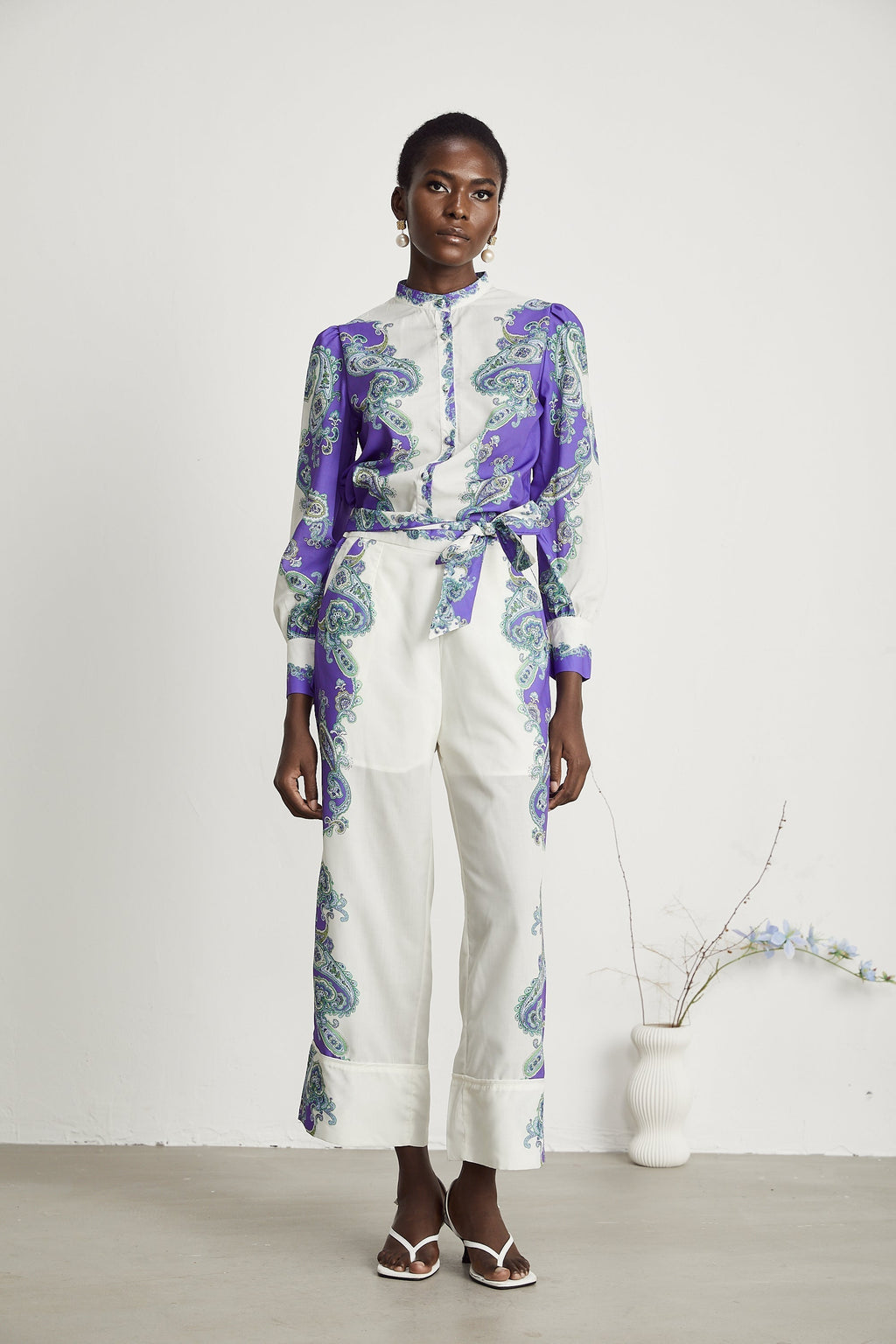 Clothilde gömlek ve pantolon takım