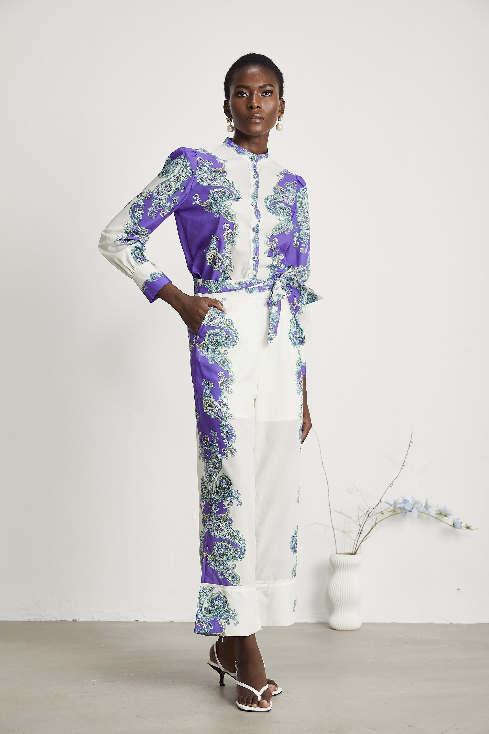 Clothilde gömlek ve pantolon takım