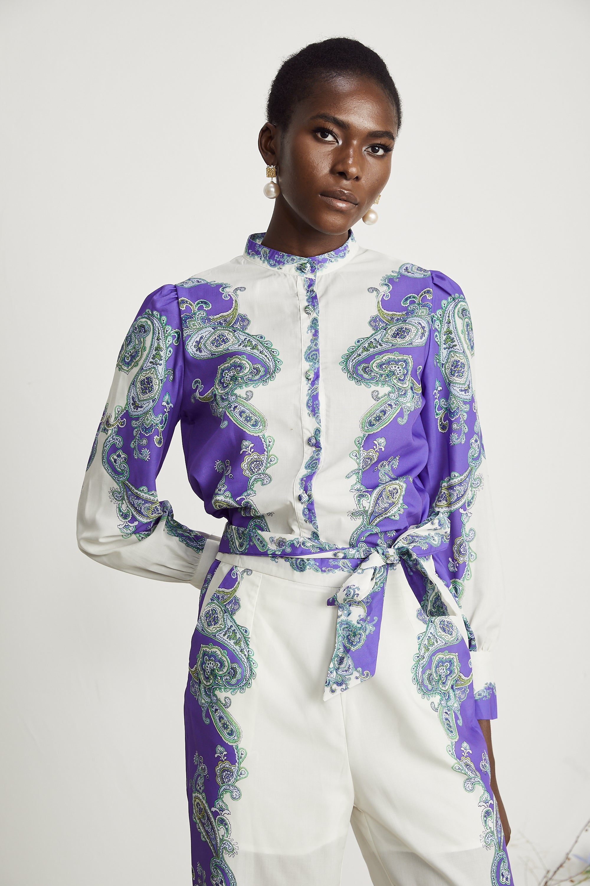 Clothilde gömlek ve pantolon takım