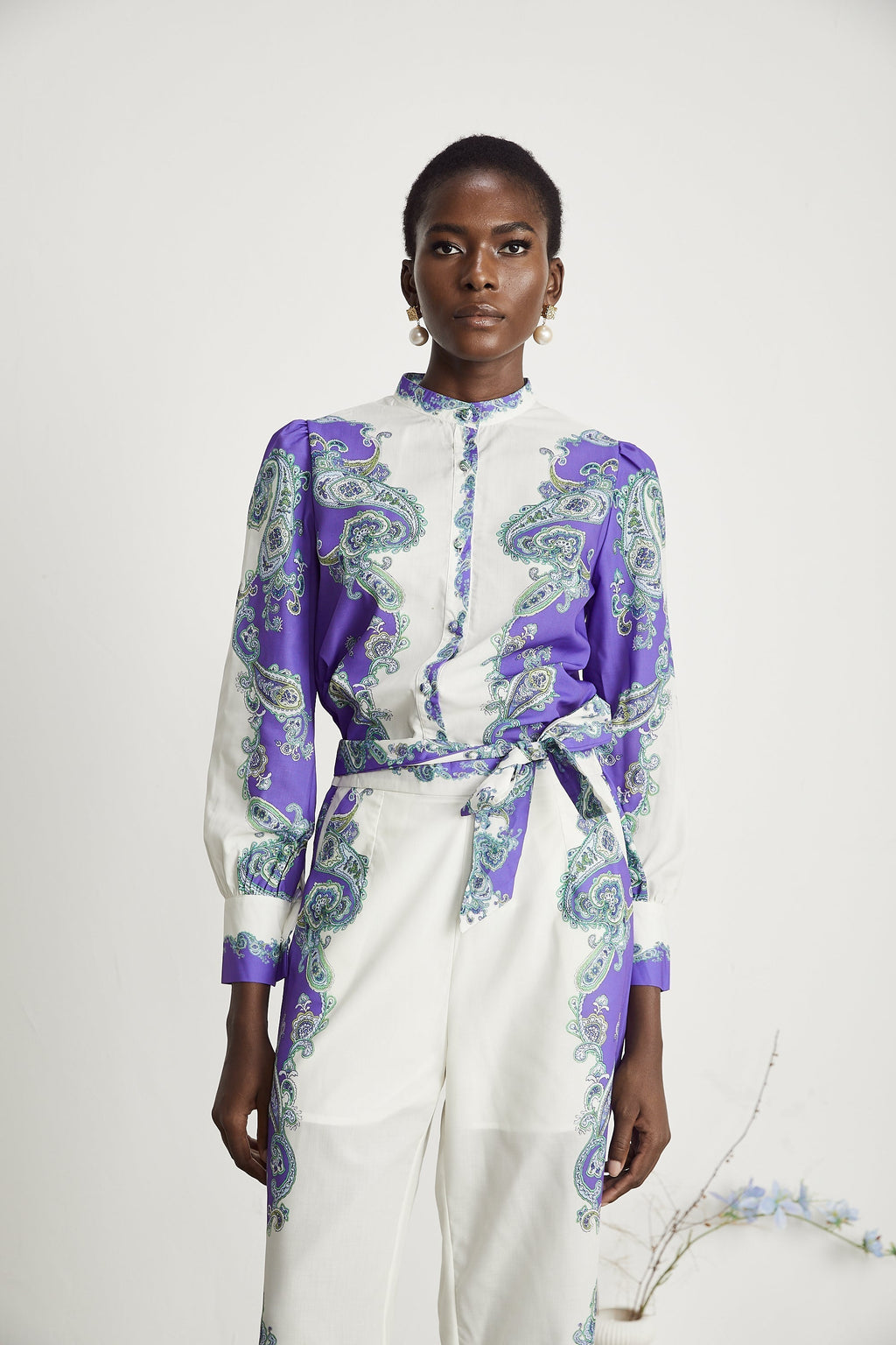 Clothilde gömlek ve pantolon takım