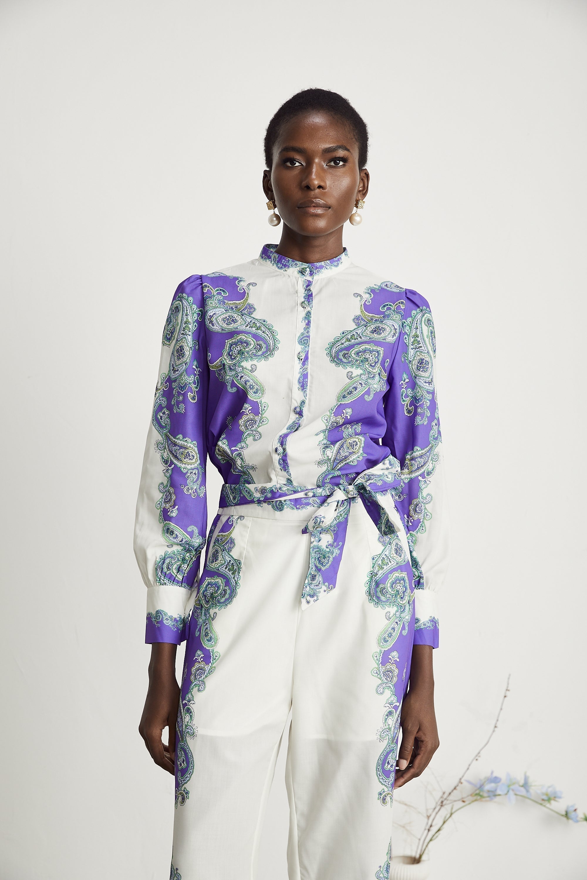 Clothilde gömlek ve pantolon takım