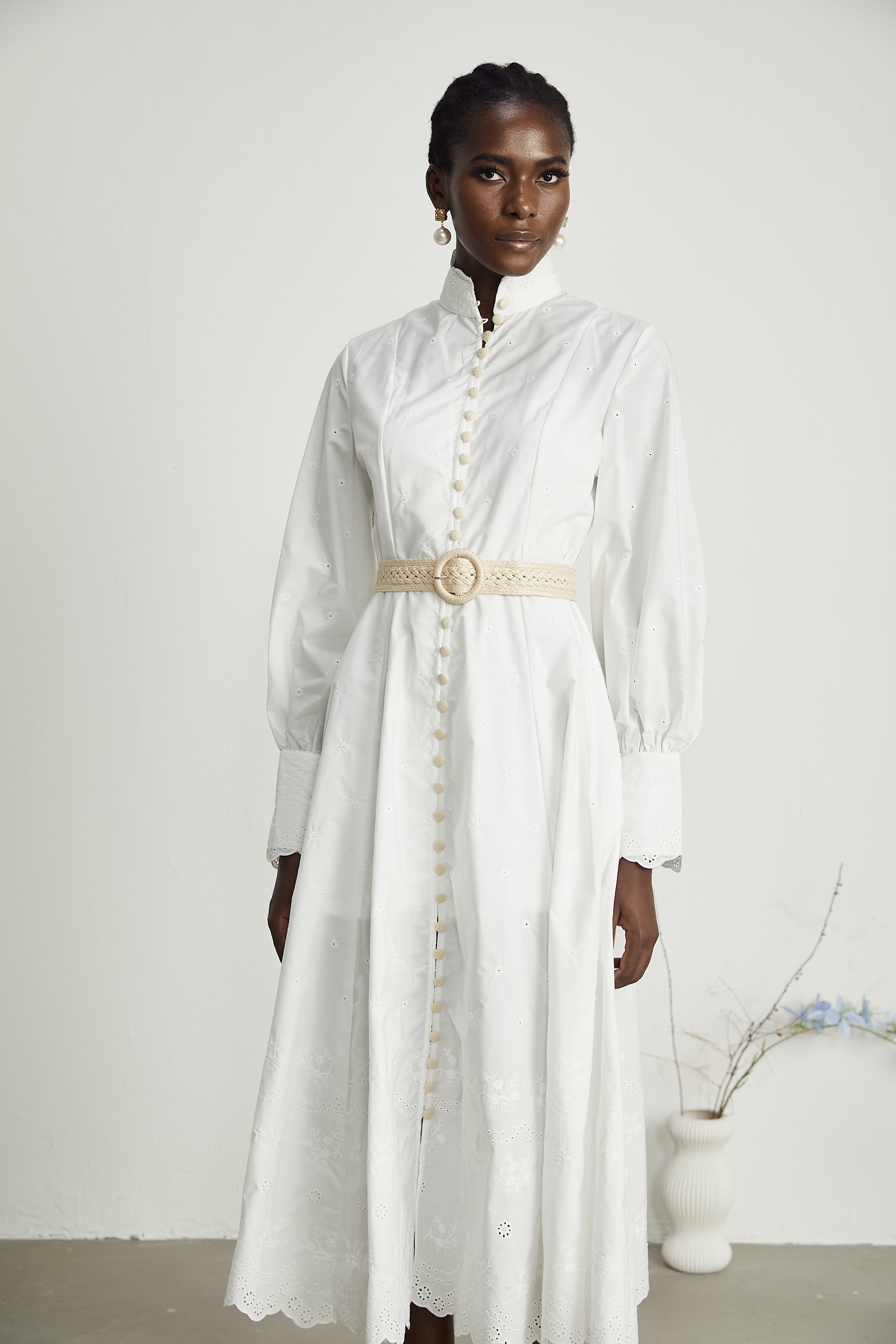 Apolline midi elbise