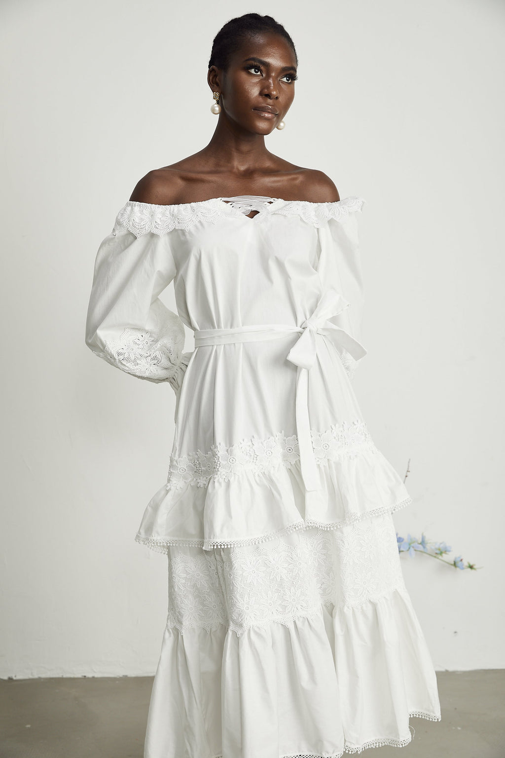 Capucine kesimli midi elbise