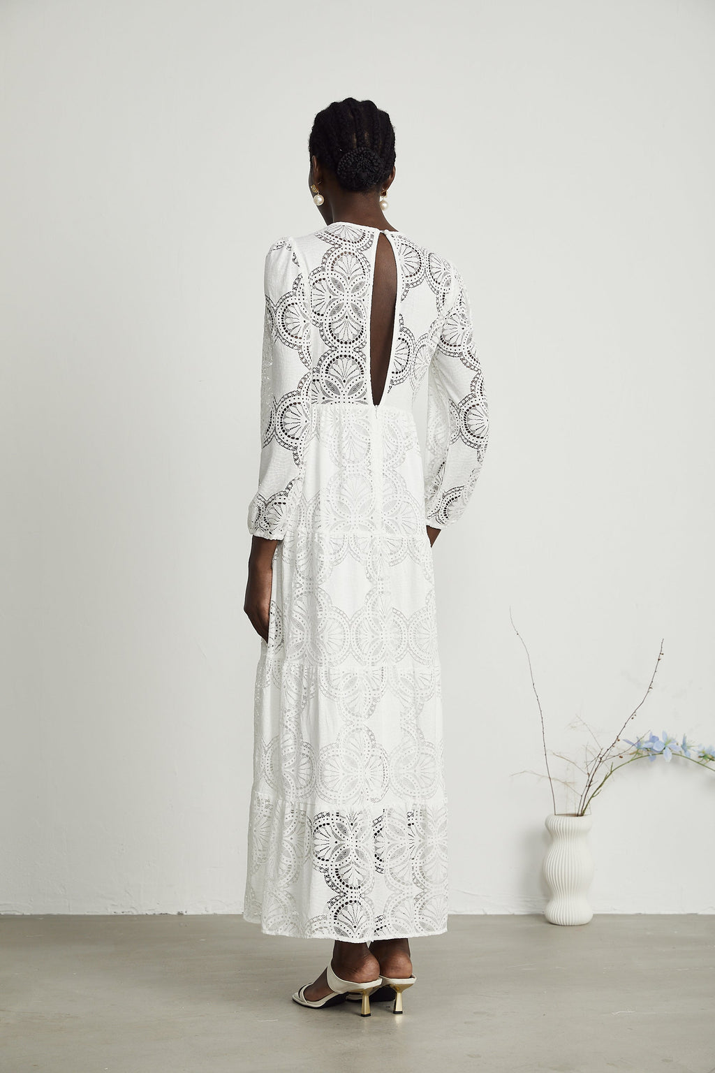 Ariane çiçek midi elbise