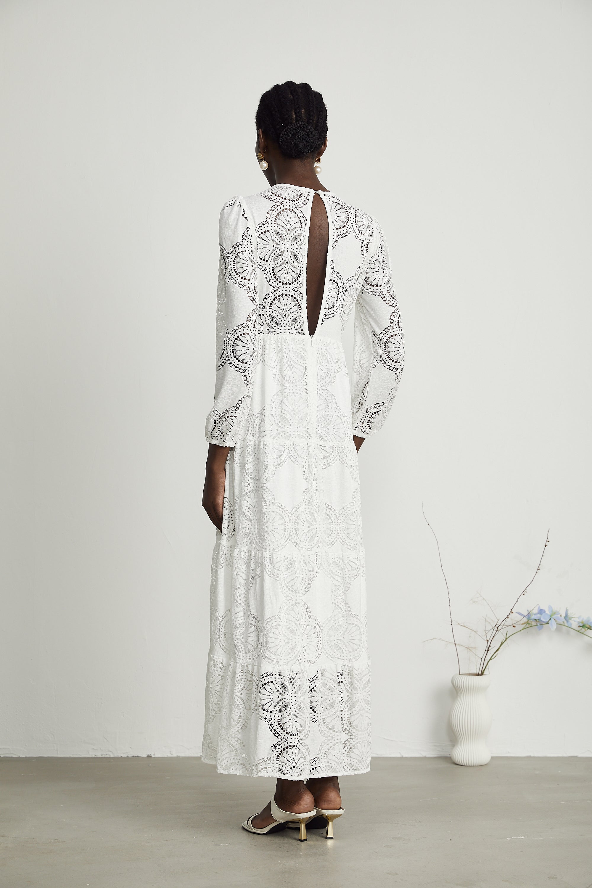 Ariane çiçek midi elbise