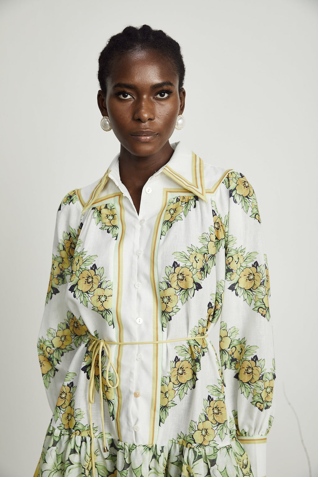 Apolline çiçek mini elbise