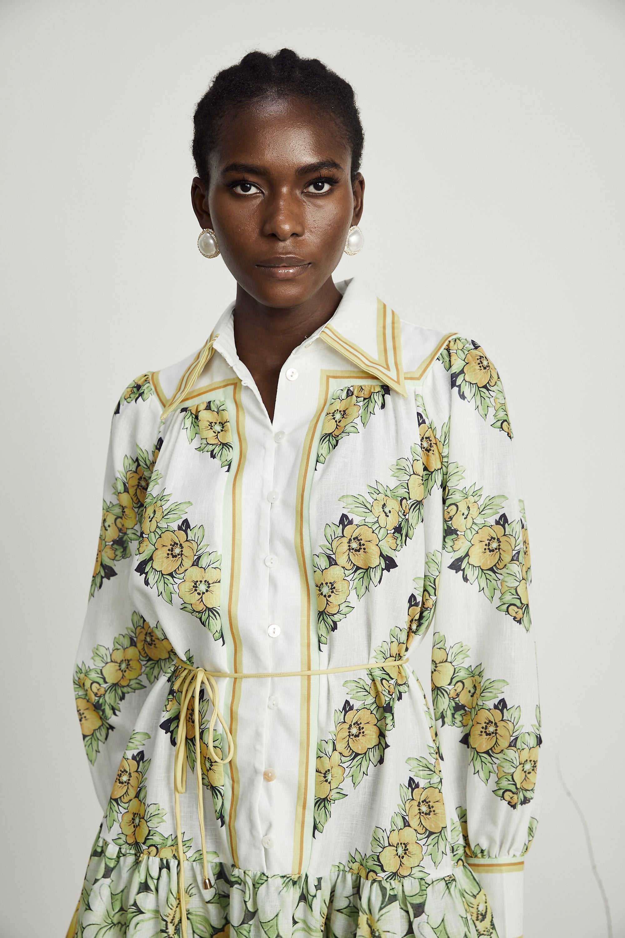 Apolline çiçek mini elbise