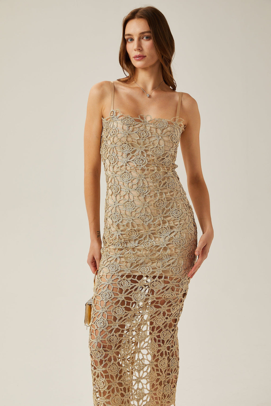 Béatrice midi elbise