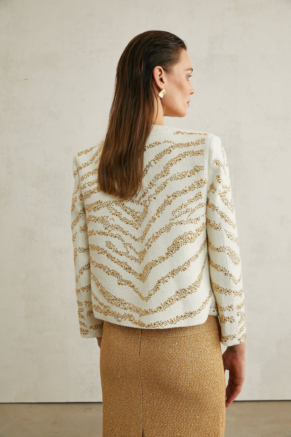 Calla yakasız ceket