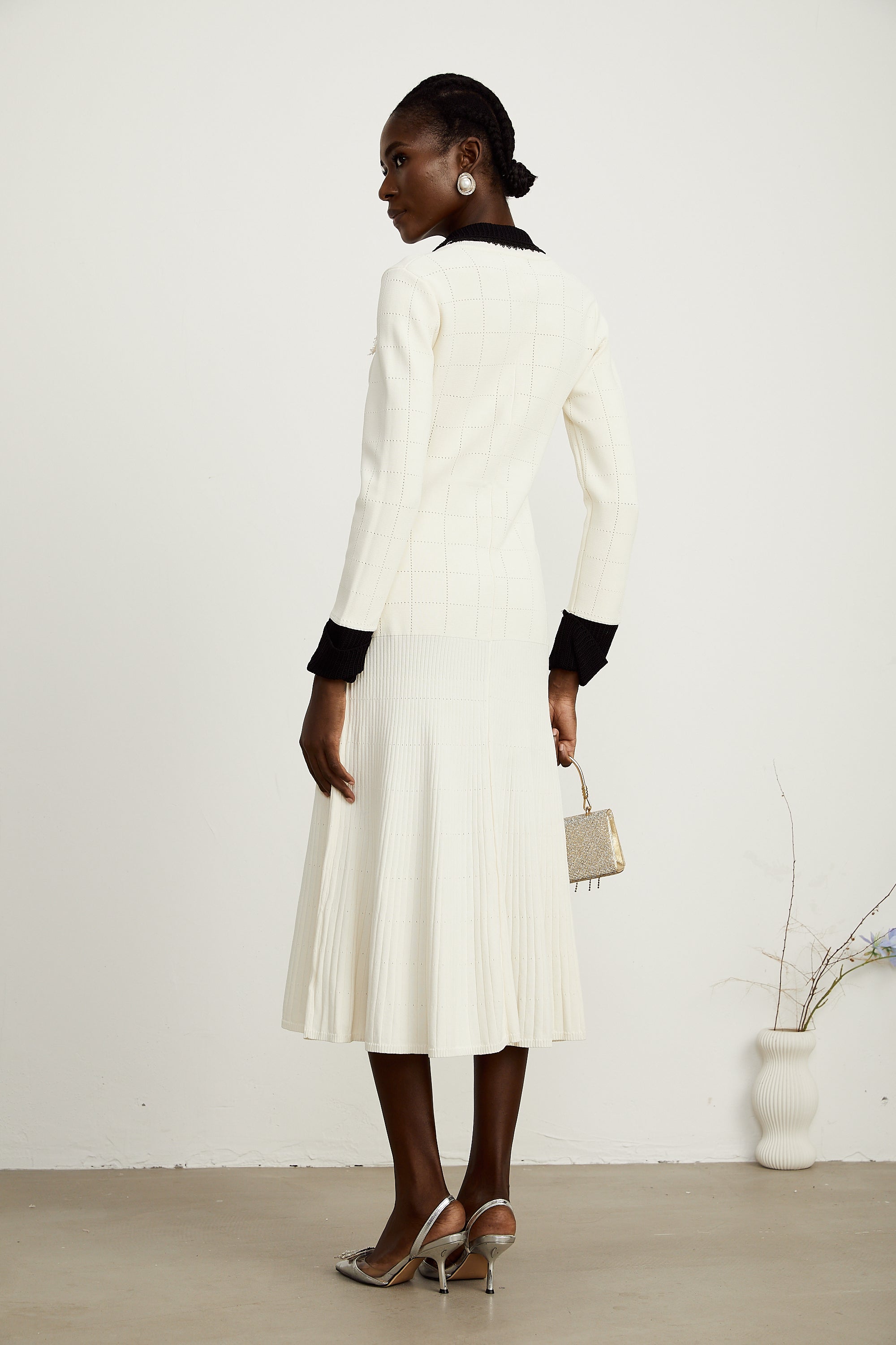 Cécilie midi elbise