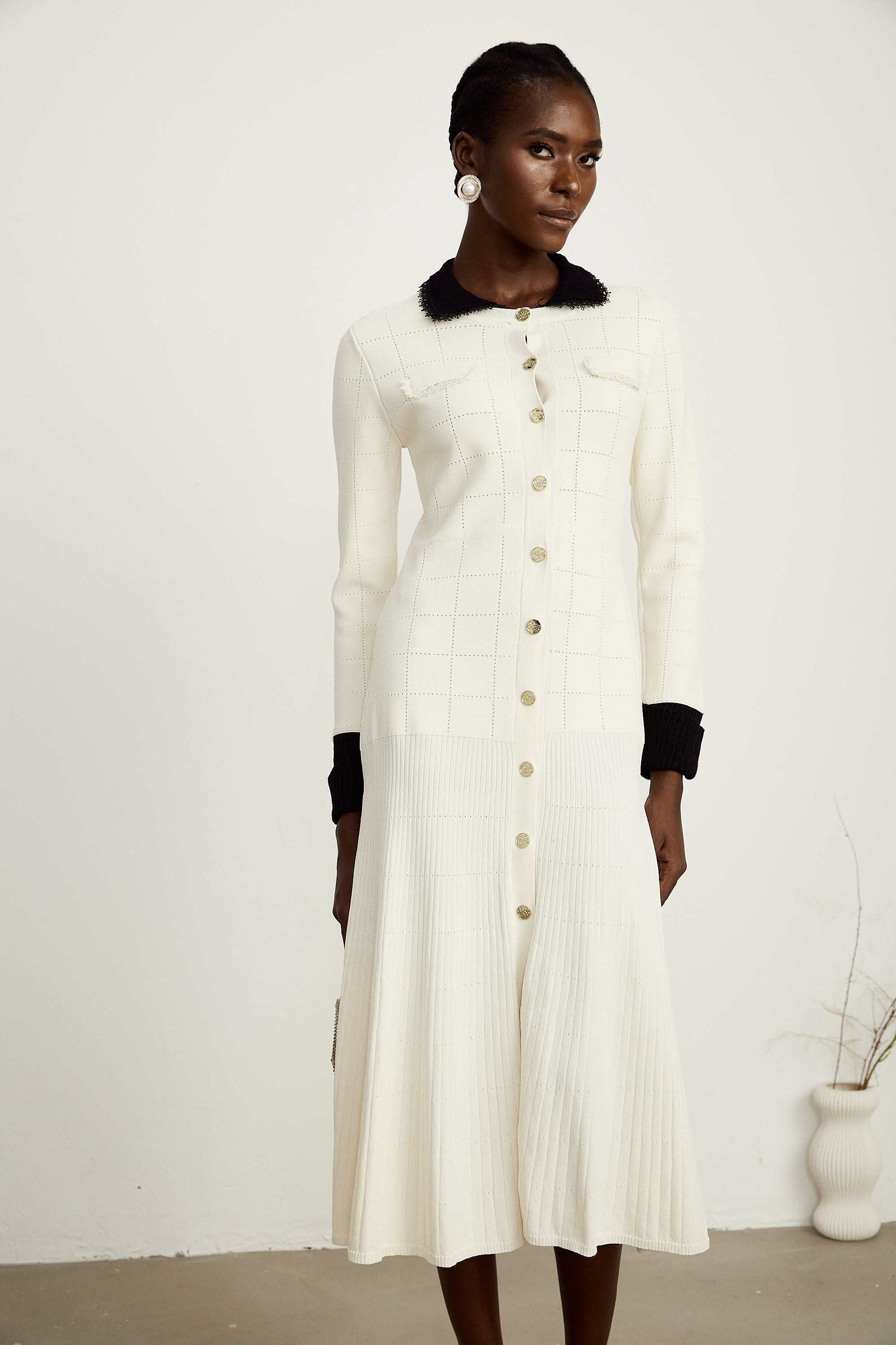 Cécilie midi elbise