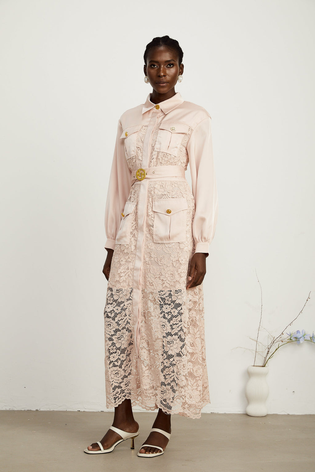 Delphine cepli midi elbise