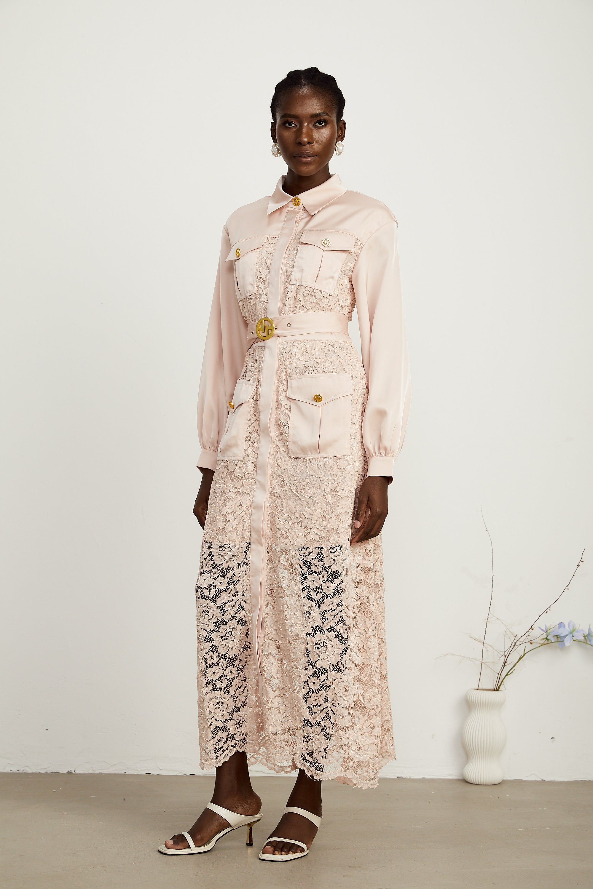 Delphine cepli midi elbise