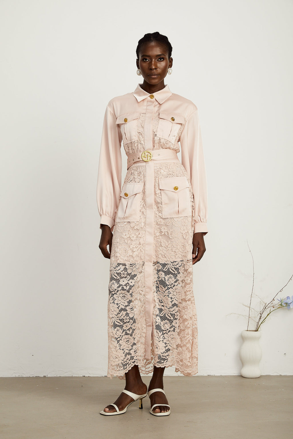 Delphine cepli midi elbise