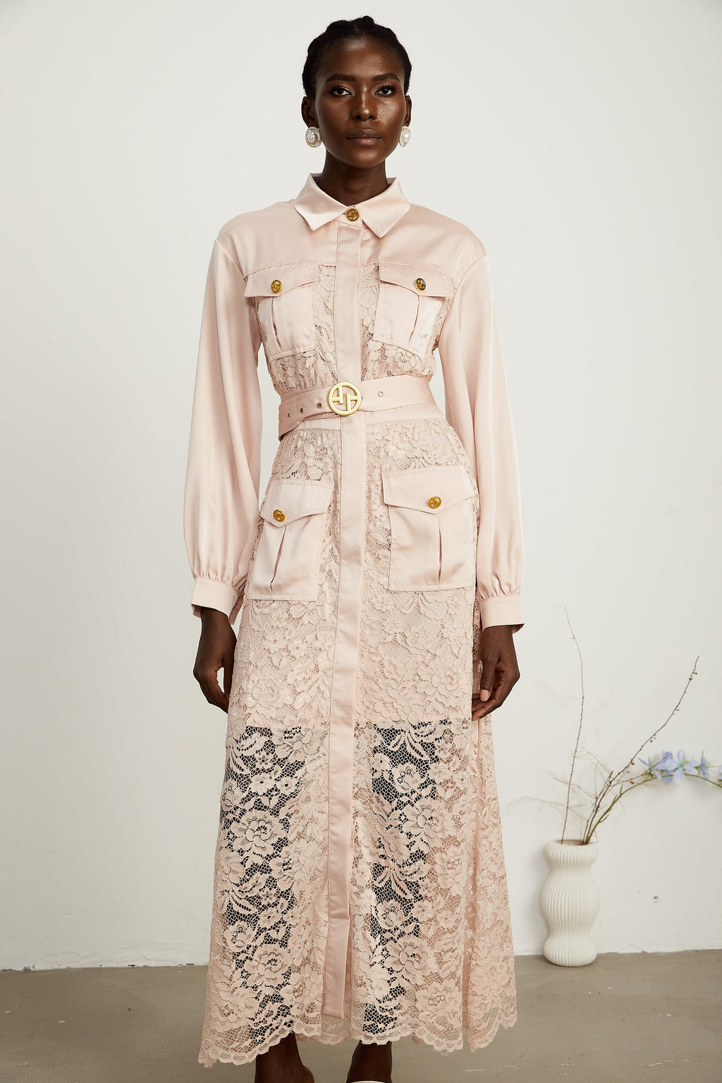 Delphine cepli midi elbise