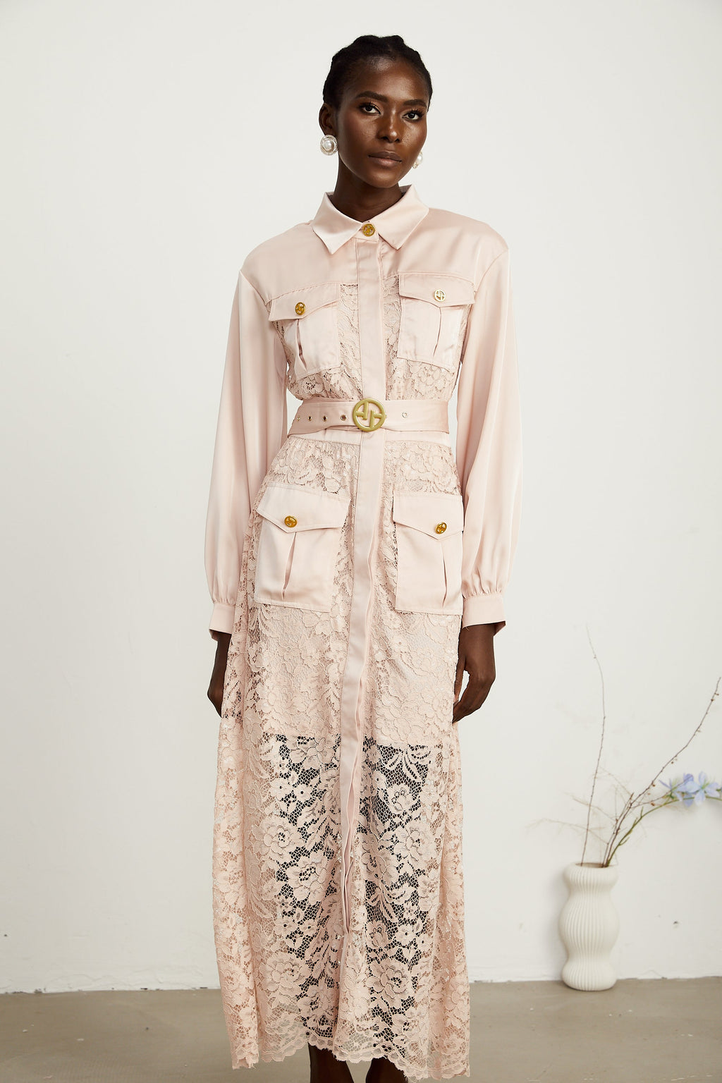 Delphine cepli midi elbise