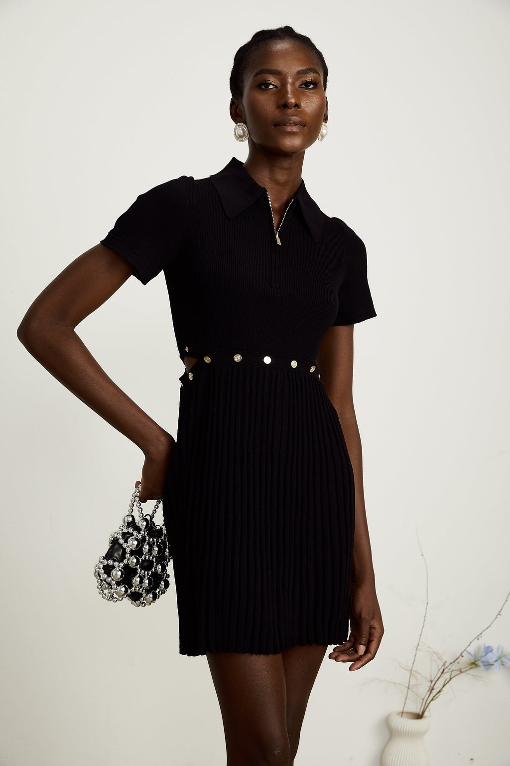 Coline pile mini elbise