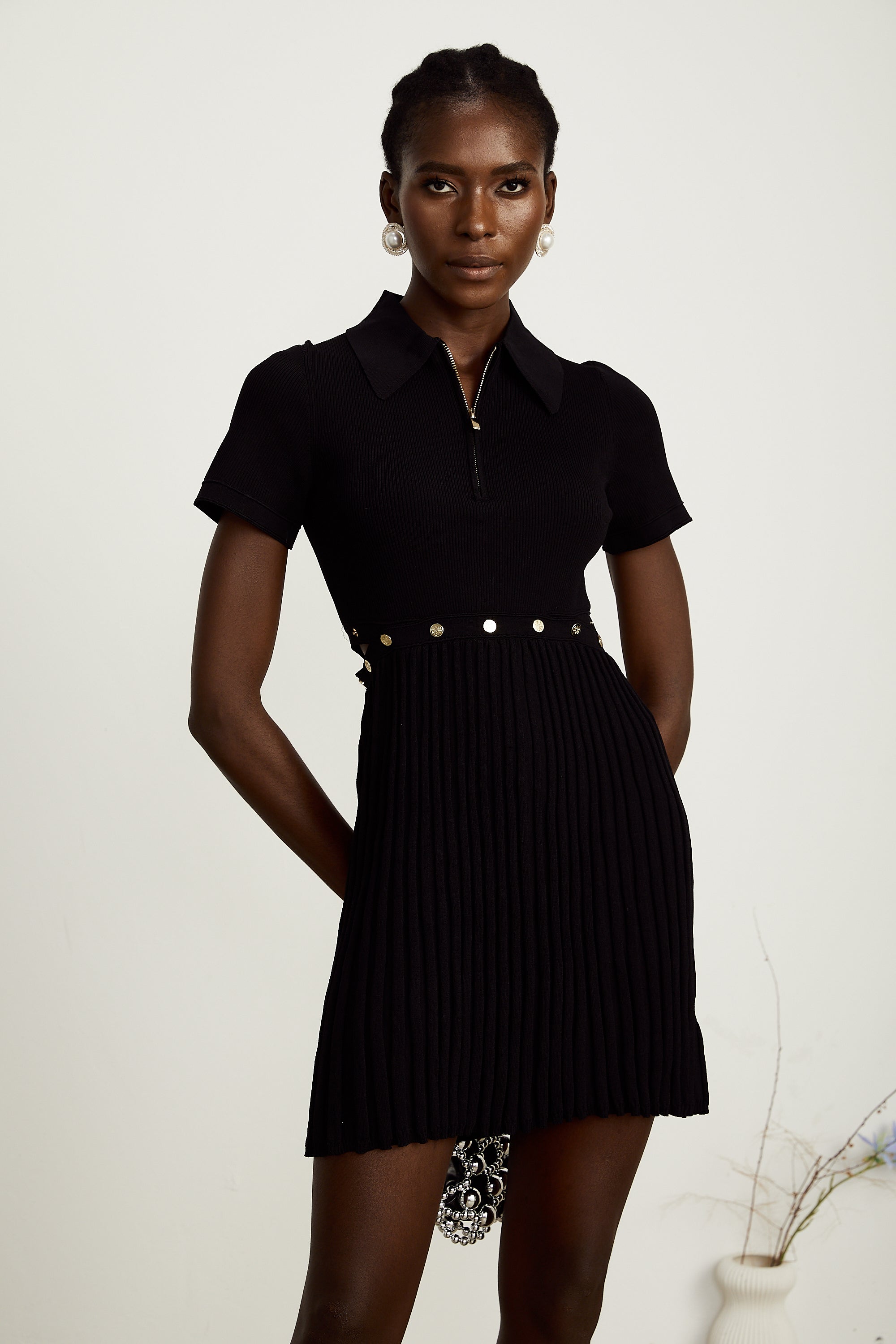 Coline pile mini elbise