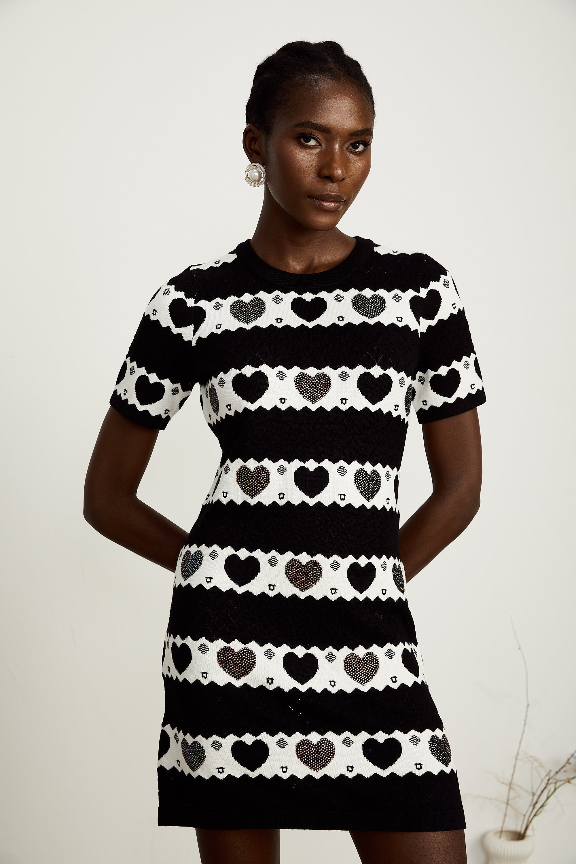 Clothilde örgü mini elbise