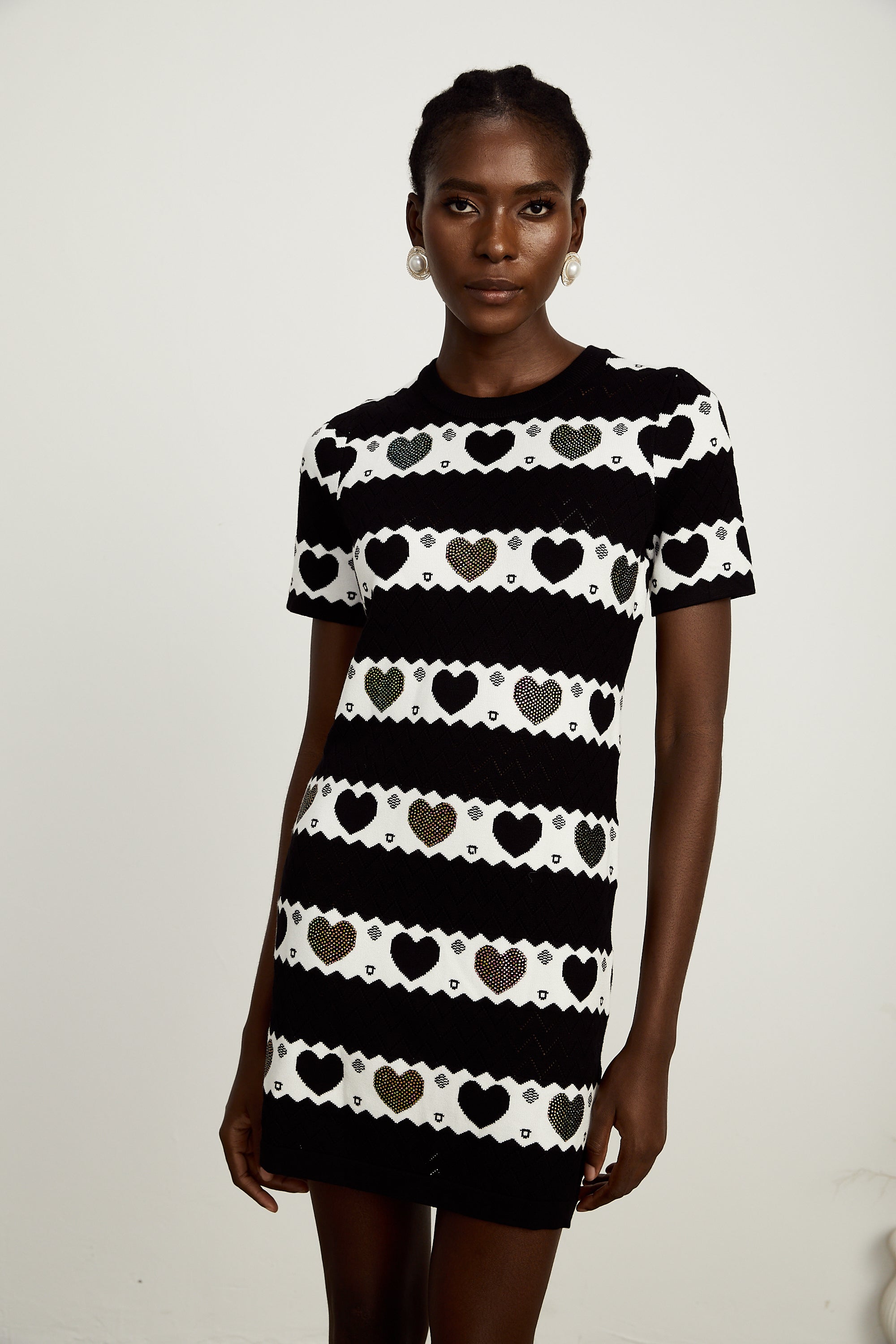 Clothilde örgü mini elbise