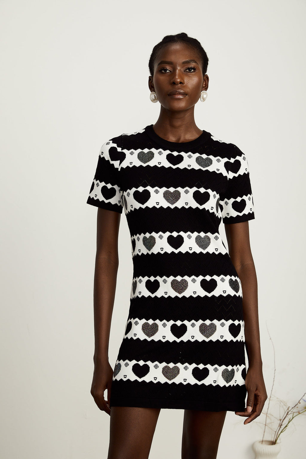 Clothilde örgü mini elbise