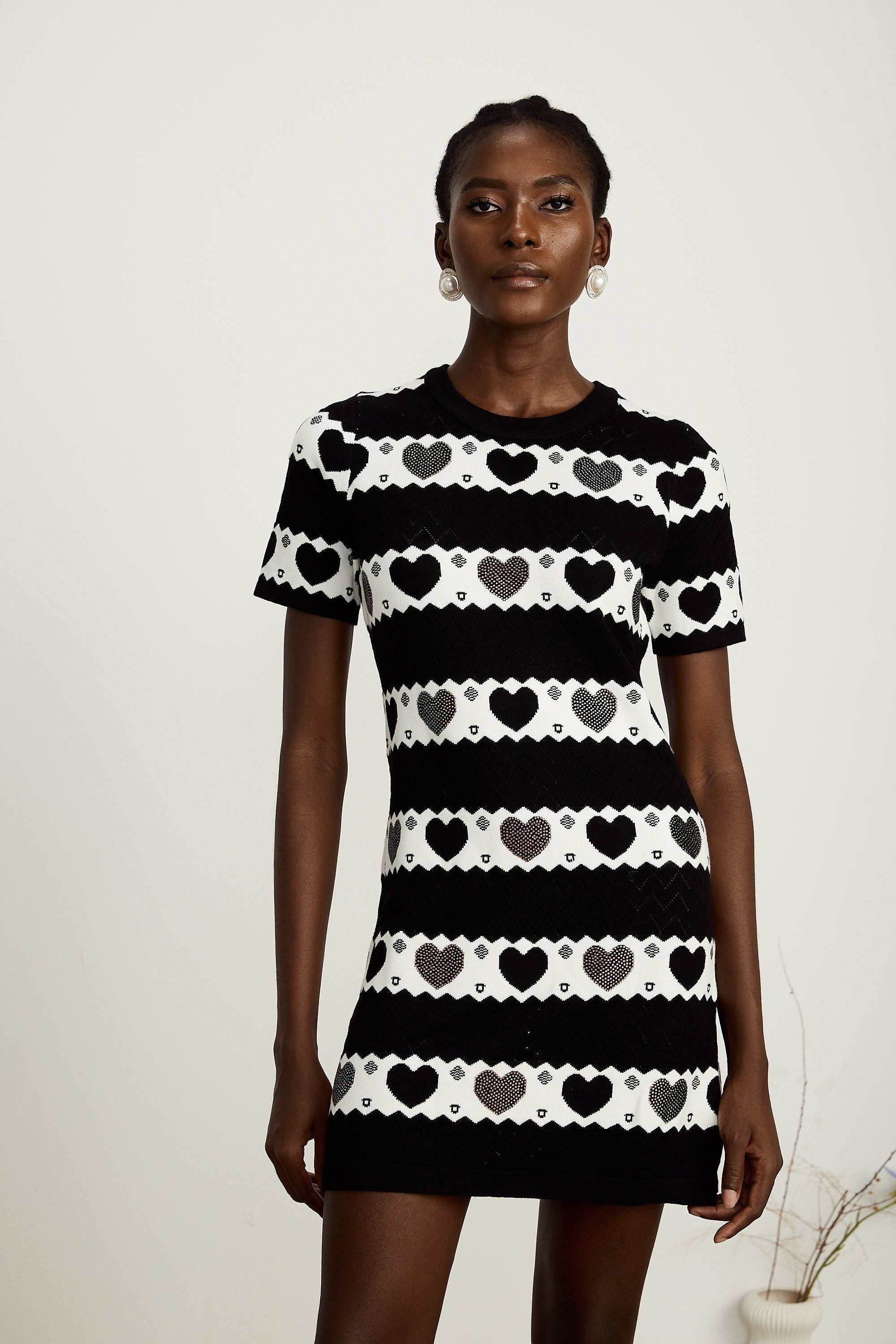 Clothilde örgü mini elbise