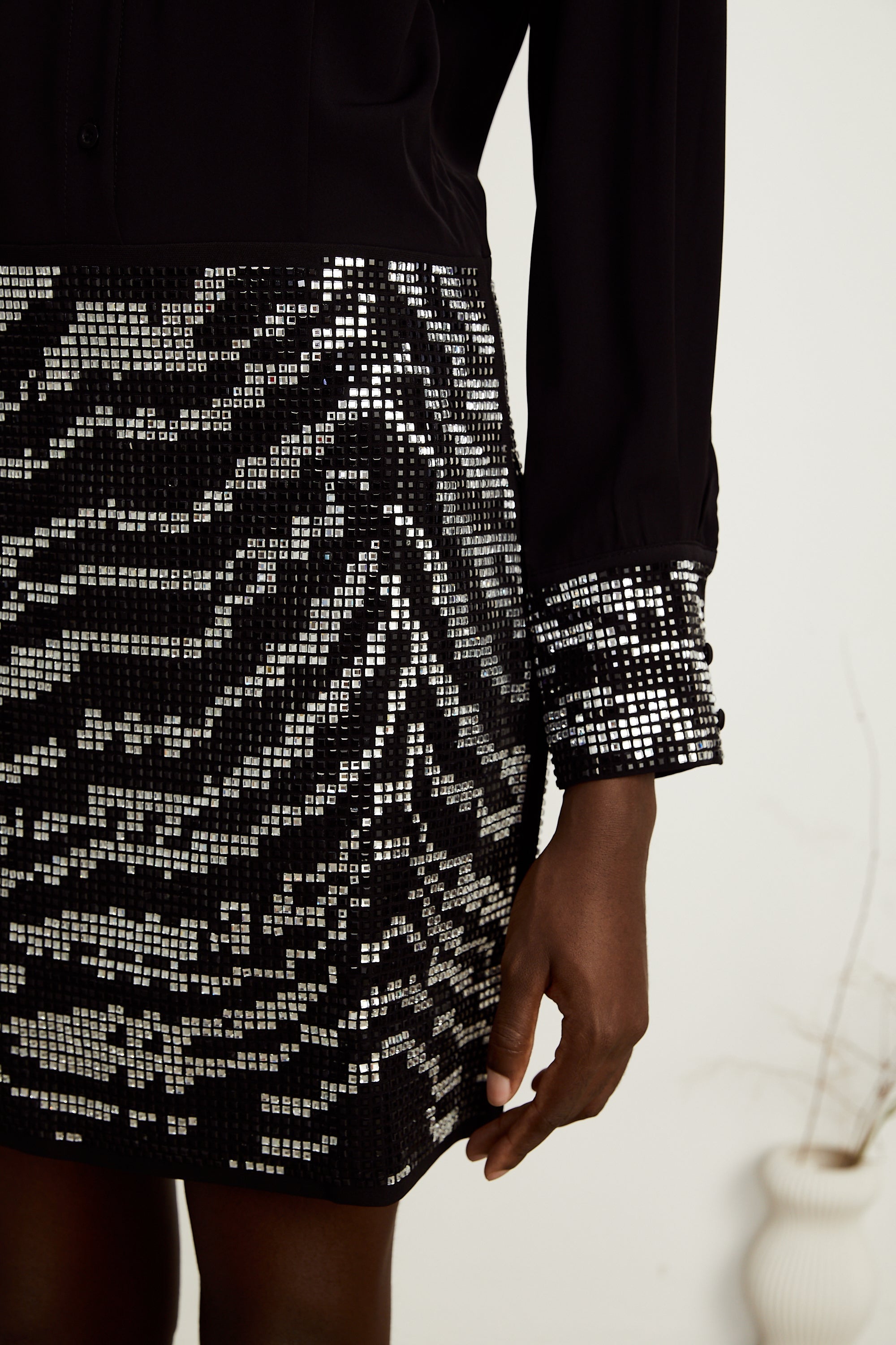 Colette saten mini elbise