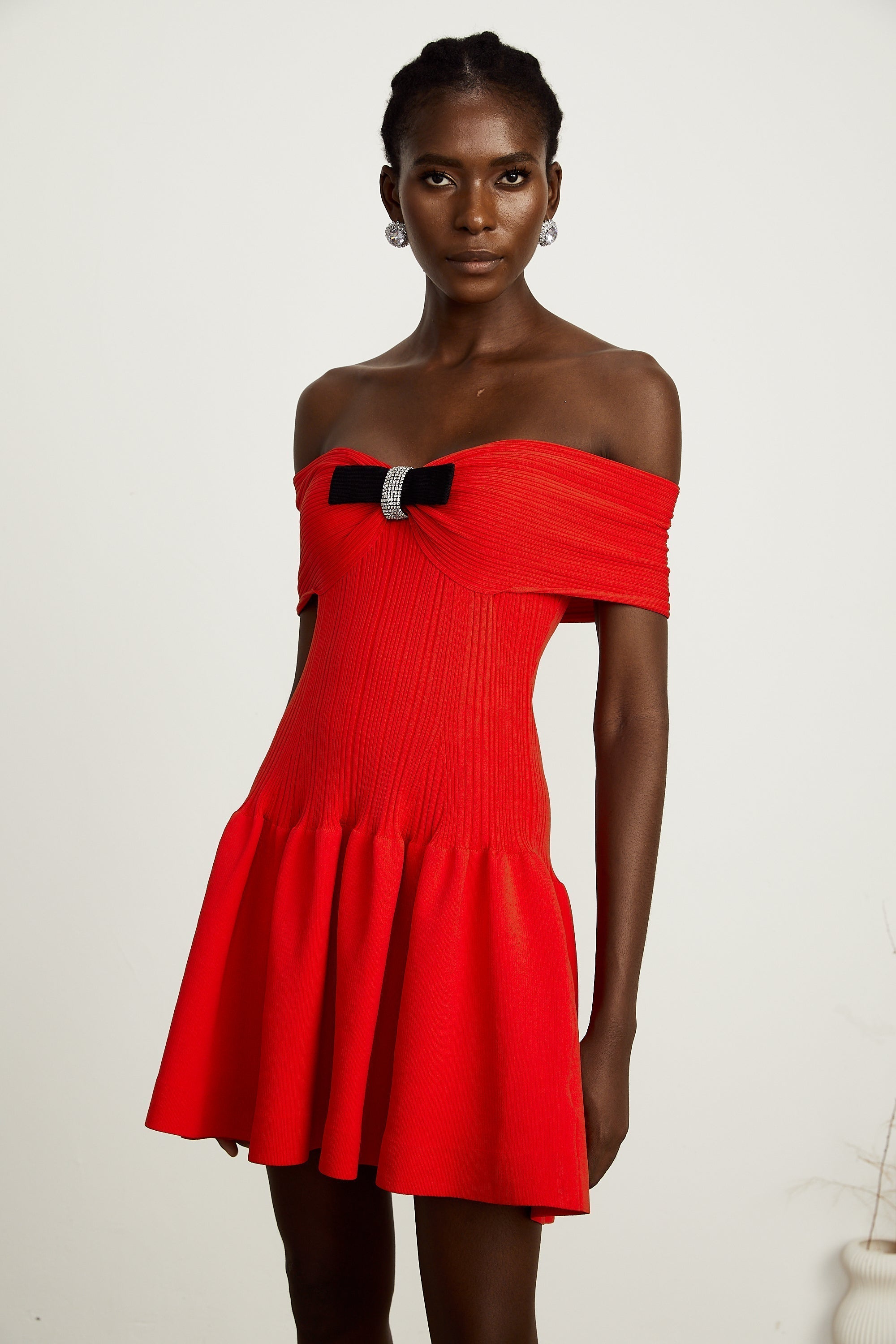 Coralie örgü mini elbise