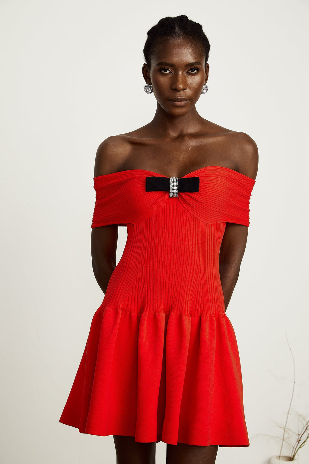 Coralie örgü mini elbise