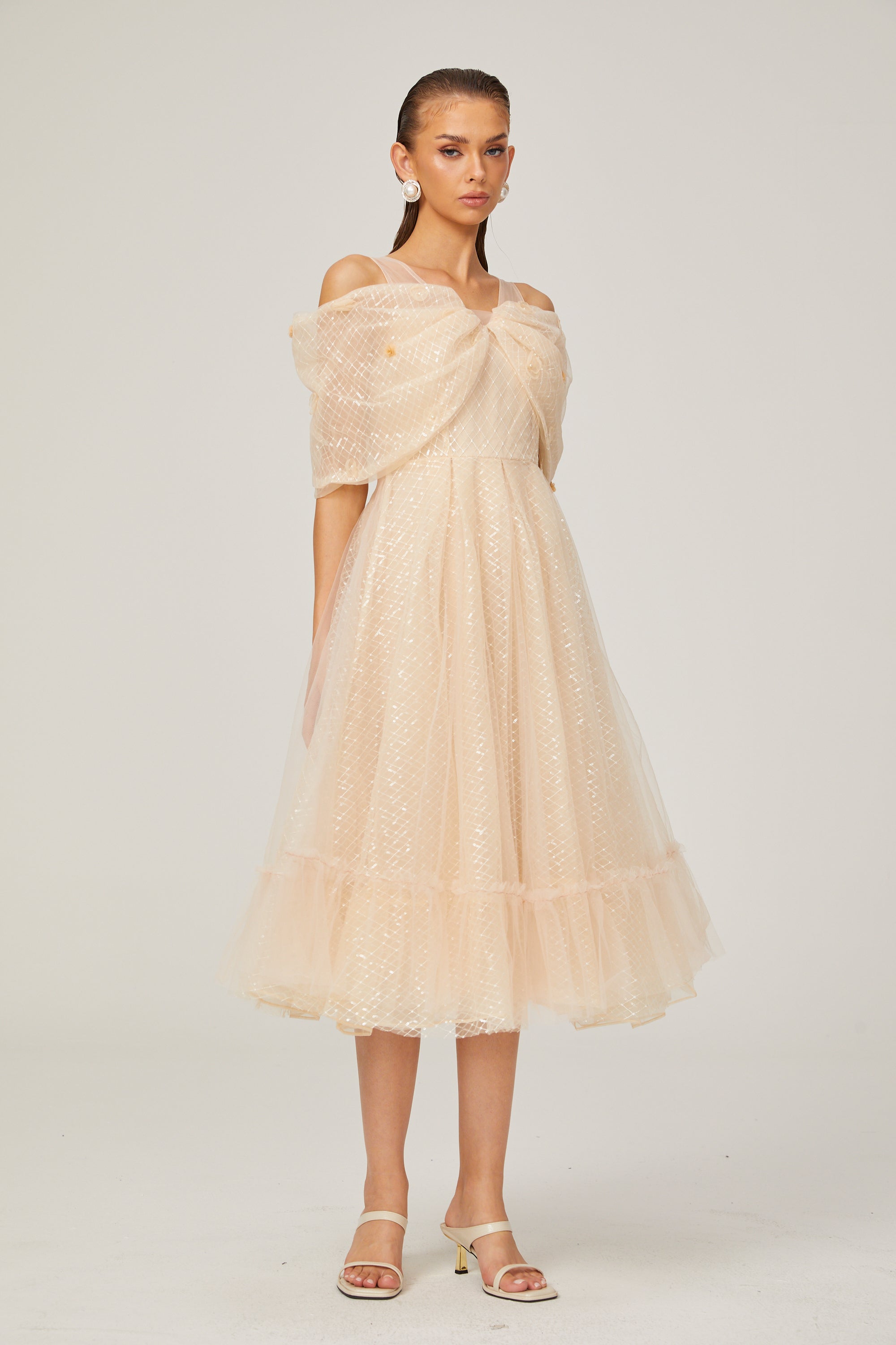 Danielle midi elbise