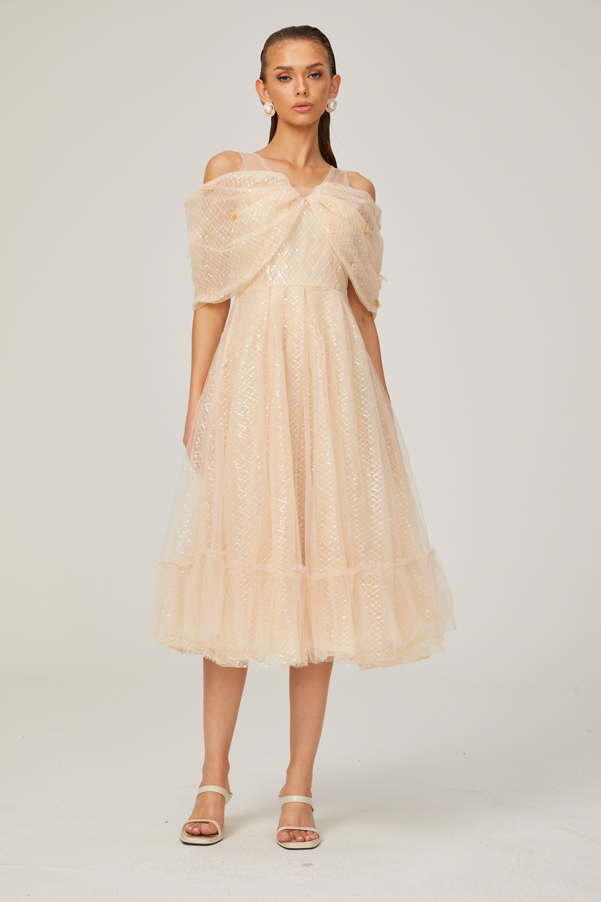 Danielle midi elbise