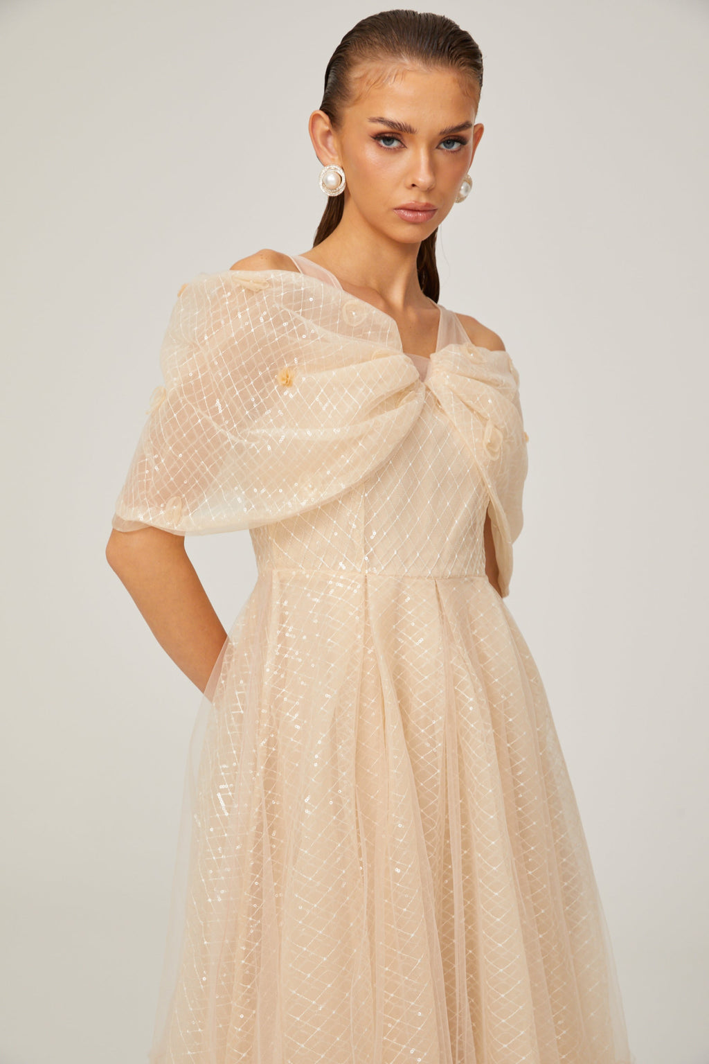 Danielle midi elbise