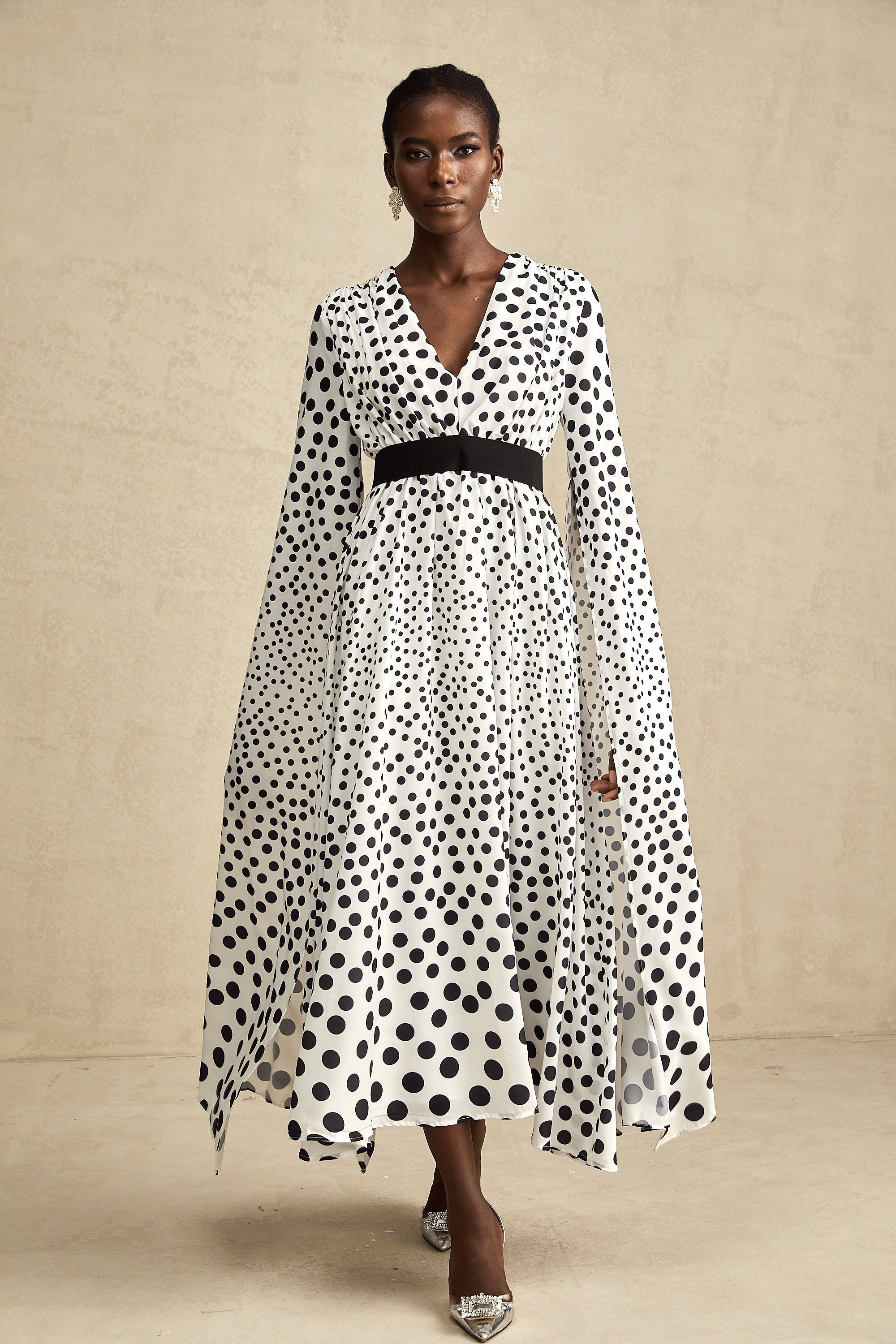 Brigitte midi elbise