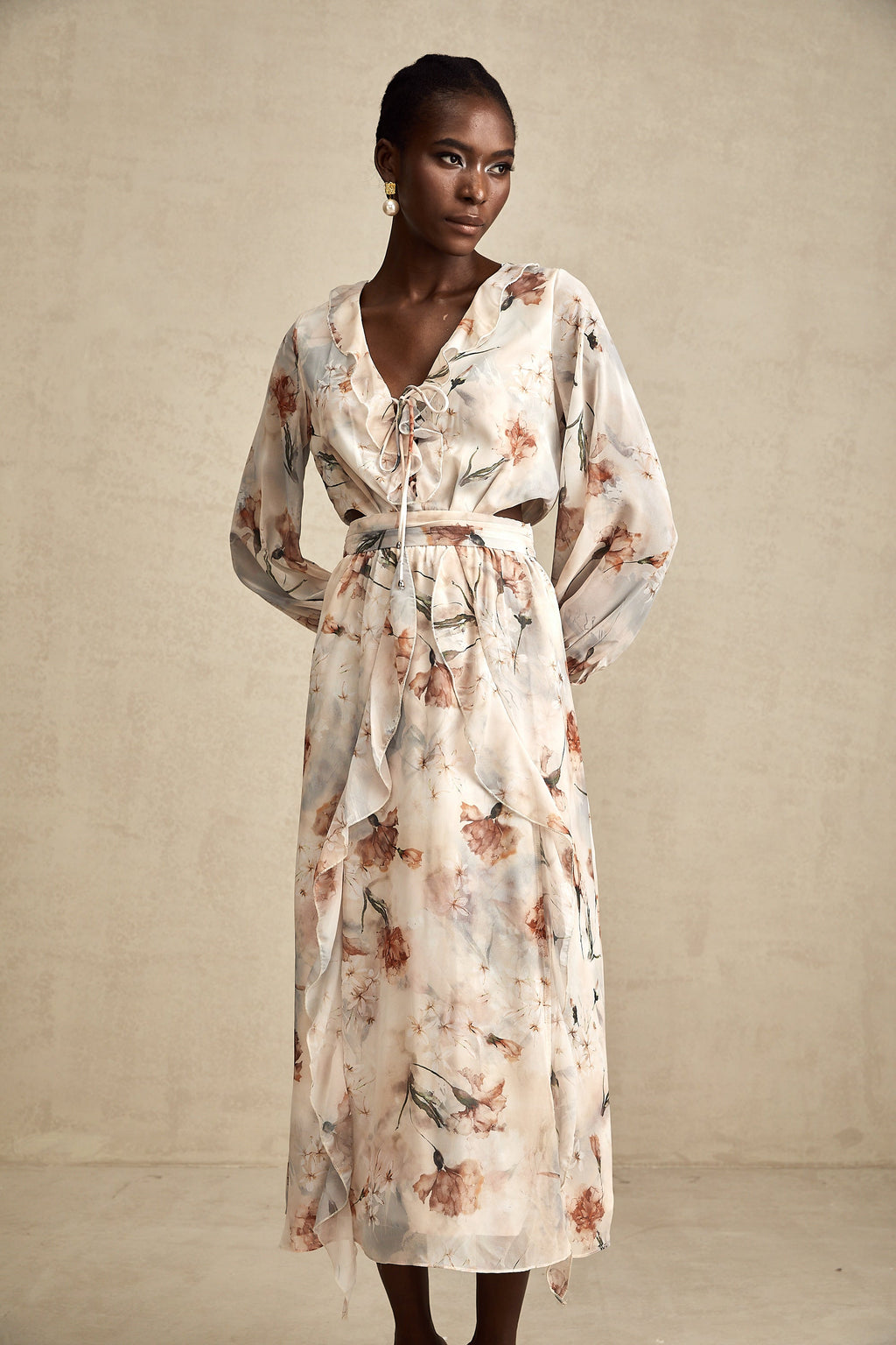 Bérengère midi elbise