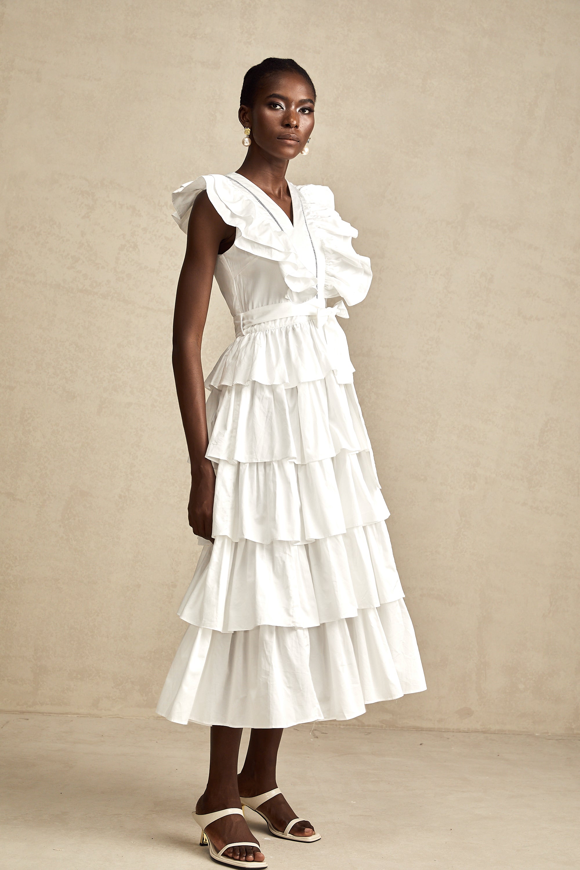 Catherine midi elbise