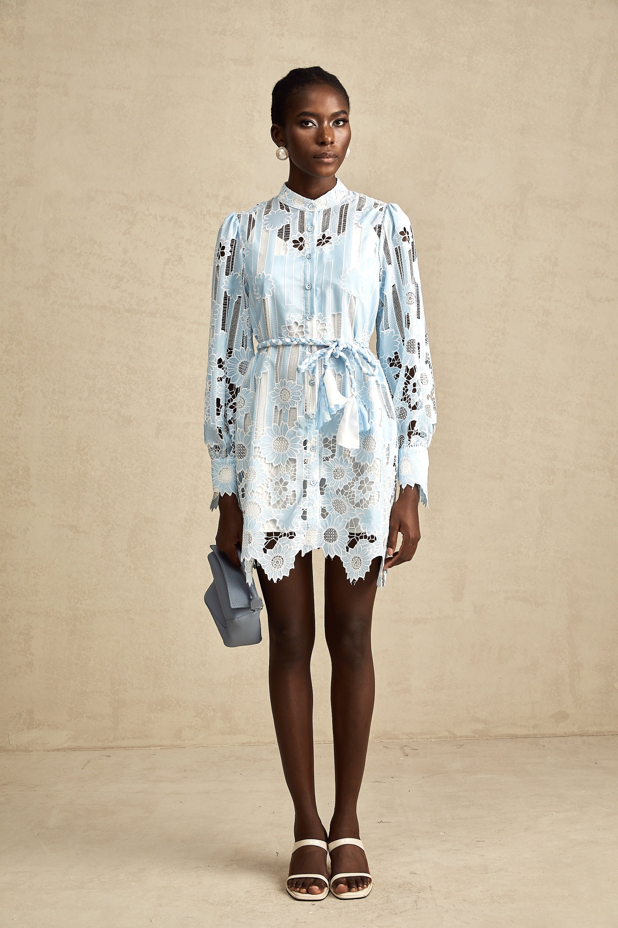 Catherine dantel mini elbise